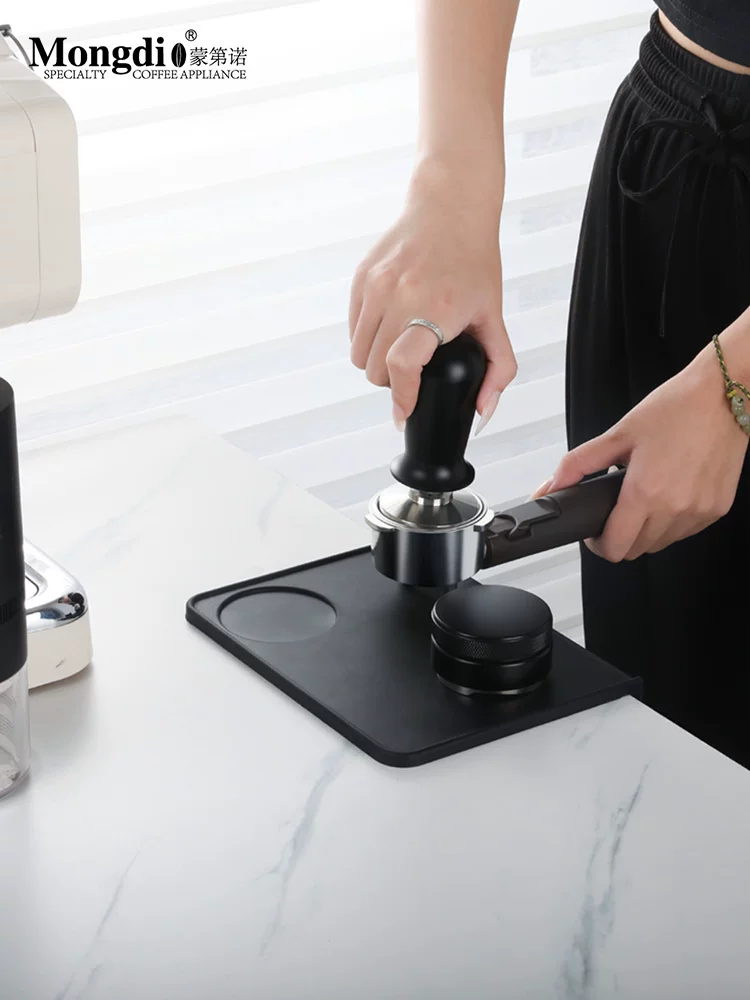 Tấm lót cà phê Mongdio, thảm trải bàn cà phê, thảm góc quầy bar, chất liệu silicon chống trơn trượt, dụng cụ rót bột, phụ kiện máy pha cà phê
