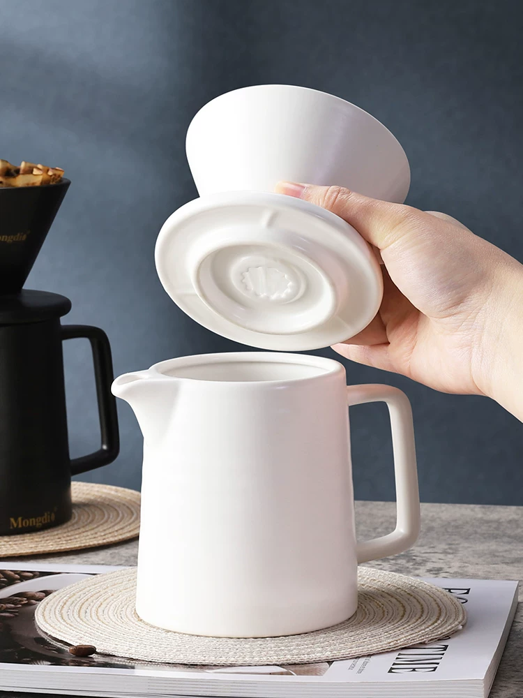 Bộ ấm pha cà phê kiểu Pour-over bằng gốm, bộ lọc cà phê kiểu nhỏ giọt, dụng cụ pha cà phê kiểu Pour-over