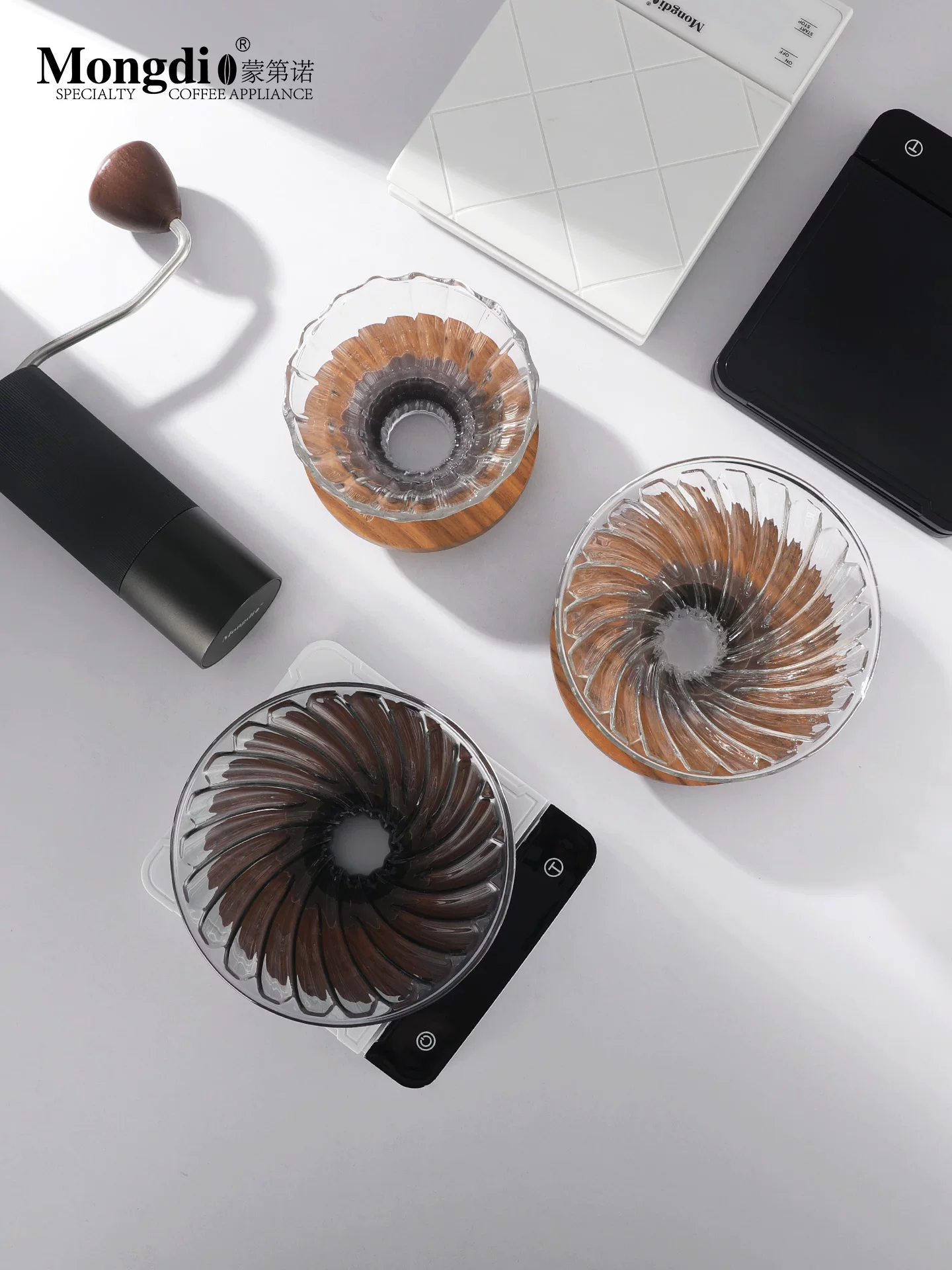 Bộ dụng cụ pha cà phê thủ công Mongdio, cốc lọc cà phê, cốc chiết xuất, cốc lọc v60, bộ dụng cụ pha cà phê thủ công