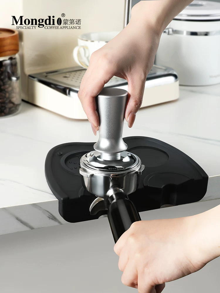 Tấm lót cà phê Mongdio bằng silicon, thảm lót cà phê, thảm vải ép cà phê, phụ kiện tay cầm máy pha cà phê espresso