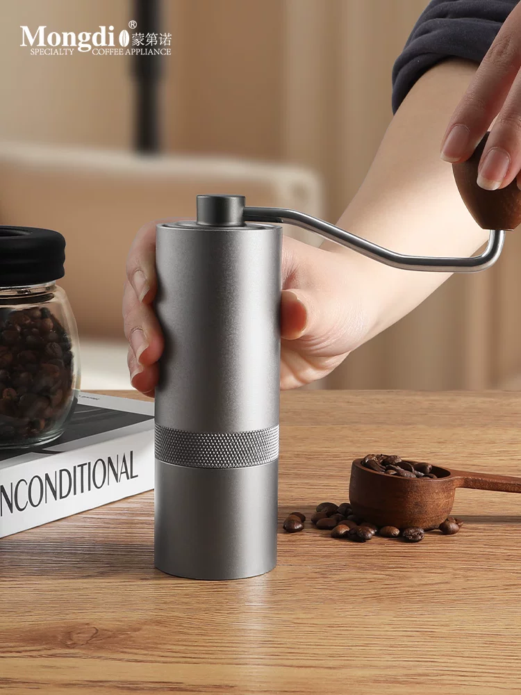 Bộ pha cà phê Moka hai van Mongdio, máy pha cà phê ngoài trời, thiết bị pha cà phê cắm trại, máy xay cà phê cầm tay, bộ máy pha cà phê hoàn chỉnh