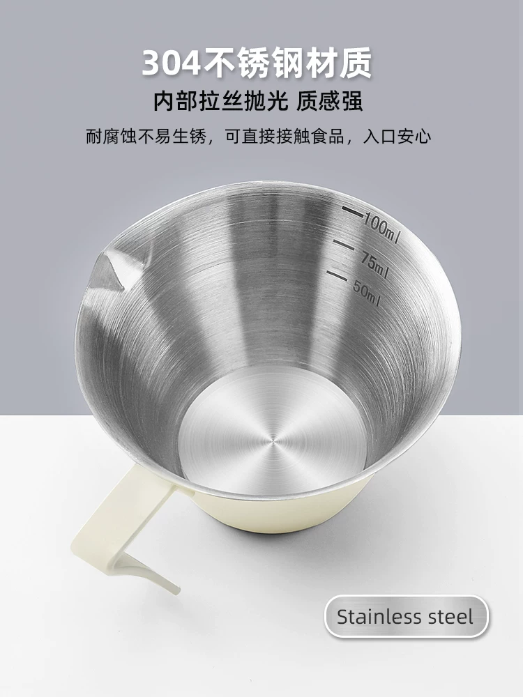 Cốc cà phê Mongdio, cốc chiết xuất cà phê, cốc espresso, cốc đo lường, cốc đựng chất lỏng bằng thép không gỉ, cốc đo ounce