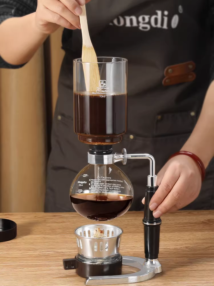 Bộ ấm pha cà phê siphon Mongdio bằng thủy tinh hộp quà tặng cổ điển