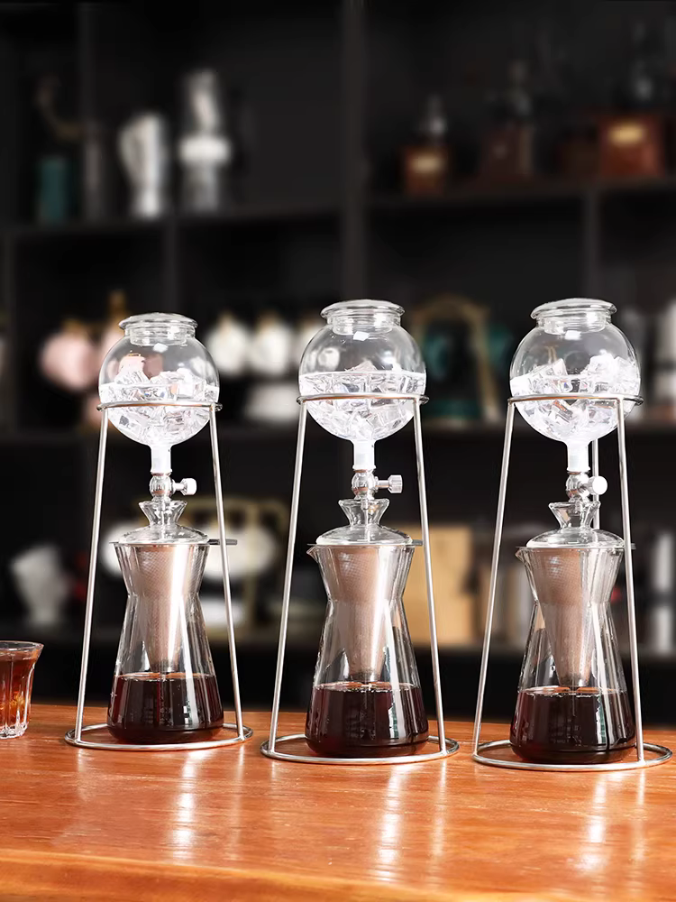 Máy pha cà phê nhỏ giọt bằng đá Mongdio dùng trong gia đình, cà phê pha thủ công kiểu nhỏ giọt, ấm pha trà lạnh, thiết bị pha cà phê đá.