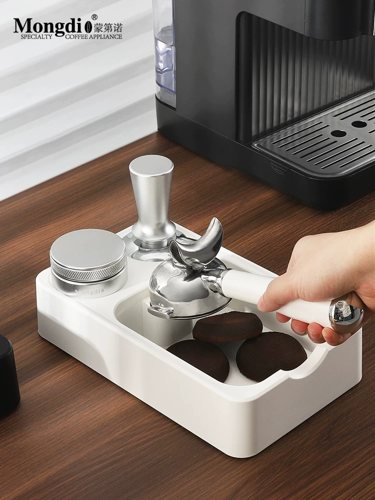 Nhà phân phối bột Mongdio, dụng cụ nén cà phê, đế, hộp đựng bã cà phê, phụ kiện máy pha cà phê, dụng cụ, dụng cụ bảo quản, bộ đầy đủ
