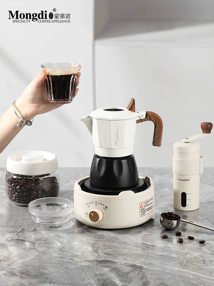 Mongdio bình pha cà phê moka van đôi thế hệ thứ ba 3.0 bình pha cà phê moka tại nhà máy pha cà phê espresso máy pha cà phê thiết bị pha cà phê