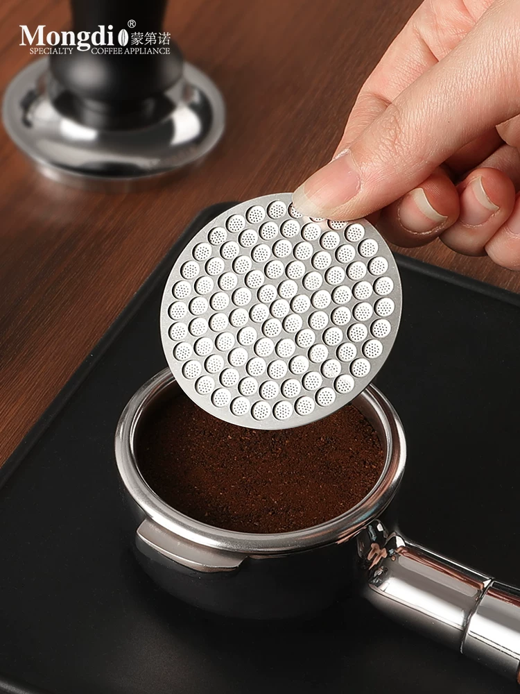 Mạng lưới phân phối nước thứ cấp Mongdio, phụ kiện máy pha cà phê bằng thép không gỉ, tay cầm lọc, khay đựng bột, tấm lọc nung kết