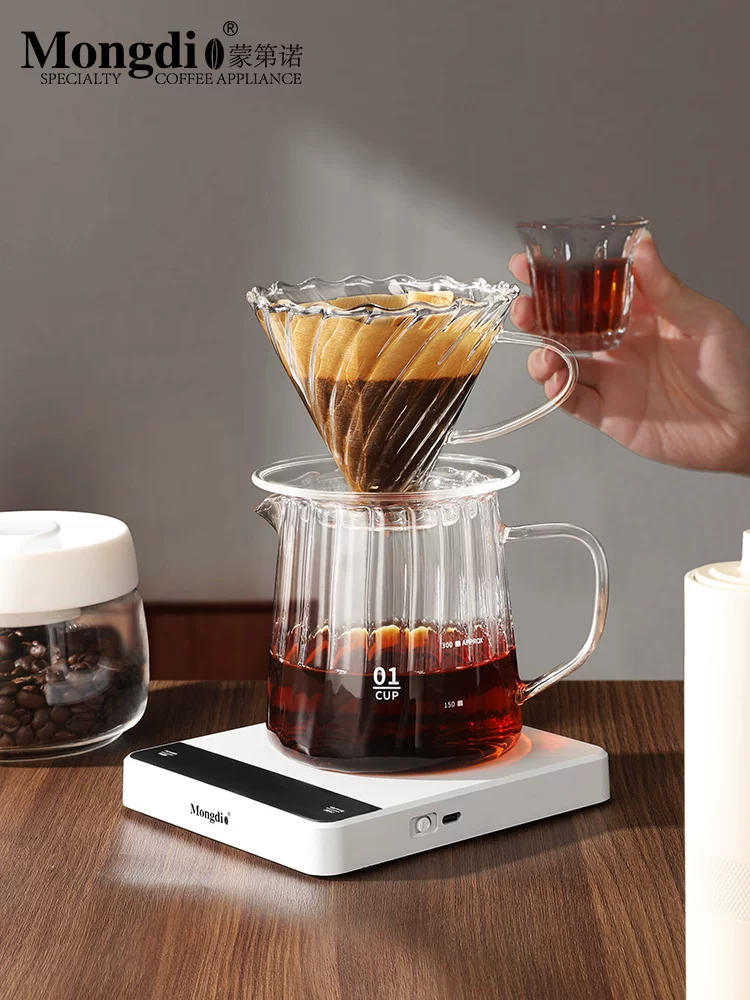 Bộ pha cà phê Pour-over Mongdio, máy xay cà phê bằng tay, ấm pha cà phê Pour-over, dụng cụ pha cà phê, cốc lọc cà phê, ấm pha cà phê Pour-over