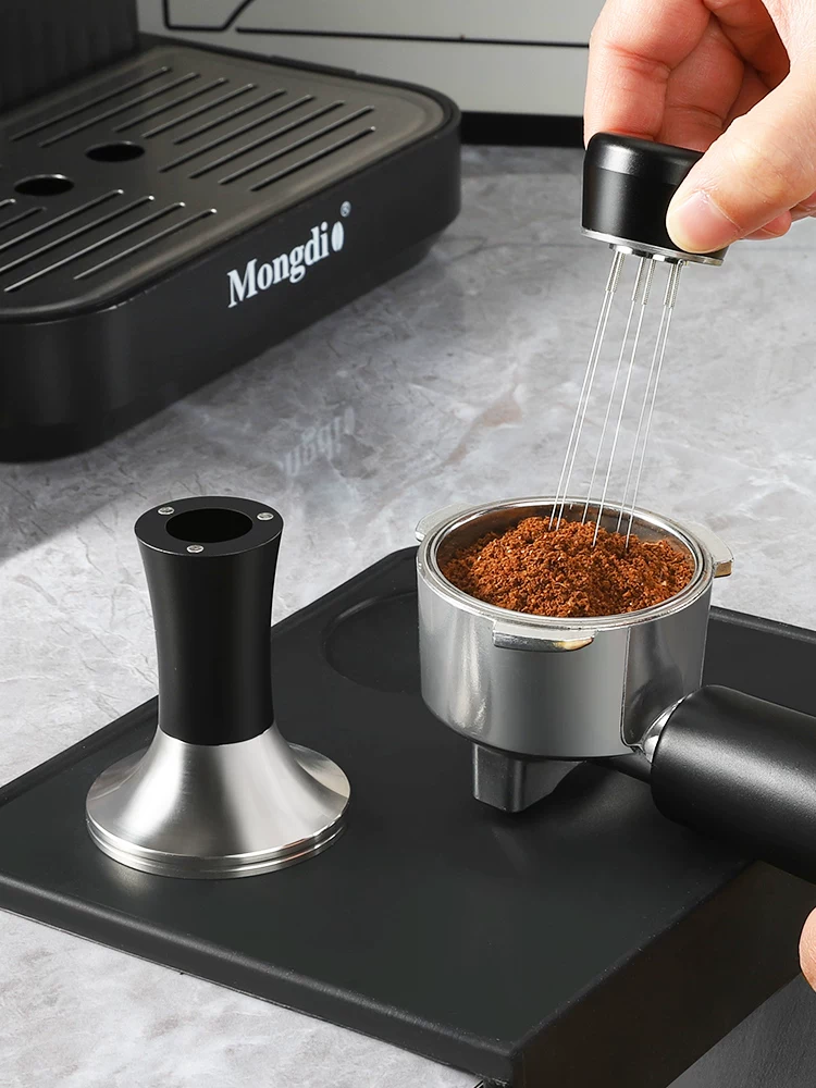 Dụng cụ pha cà phê và phân phối cà phê hai trong một Mongdio, kim phân phối cà phê, dụng cụ khuấy cà phê nguyên bản