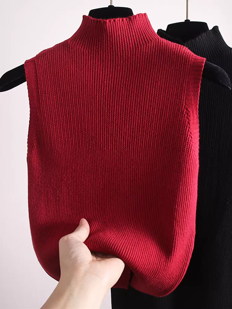 Áo gile dệt kim nữ Nanyou giảm giá, kiểu dáng ôm body, màu trơn thời trang, không tay, hợp xu hướng.