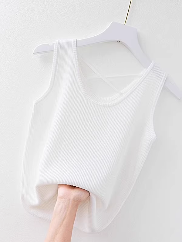 Hàng thanh lý quần áo nữ kiểu Âu, hàng xuất dư, áo gile dệt kim cổ tròn không tay, nhãn cắt, mùa hè, áo khoác ngoài nữ, áo ngắn.