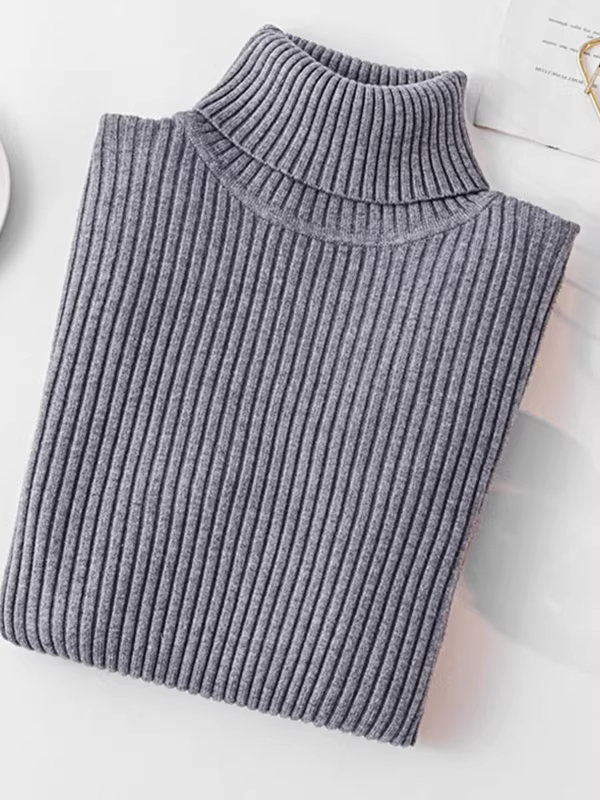 Giảm giá quần áo nữ châu Âu, áo len cổ lọ dày giảm giá, áo len dài tay giữ ấm, áo lót dài tay.