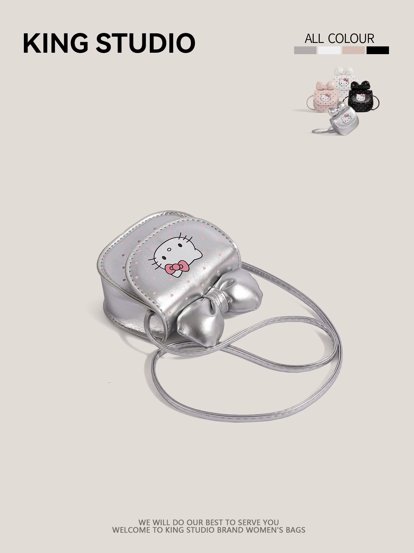 Túi đeo chéo Hello Kitty mini dễ thương dành cho nữ, mẫu mới 2025, thiết kế hoạt hình Hello Kitty độc đáo, cao cấp