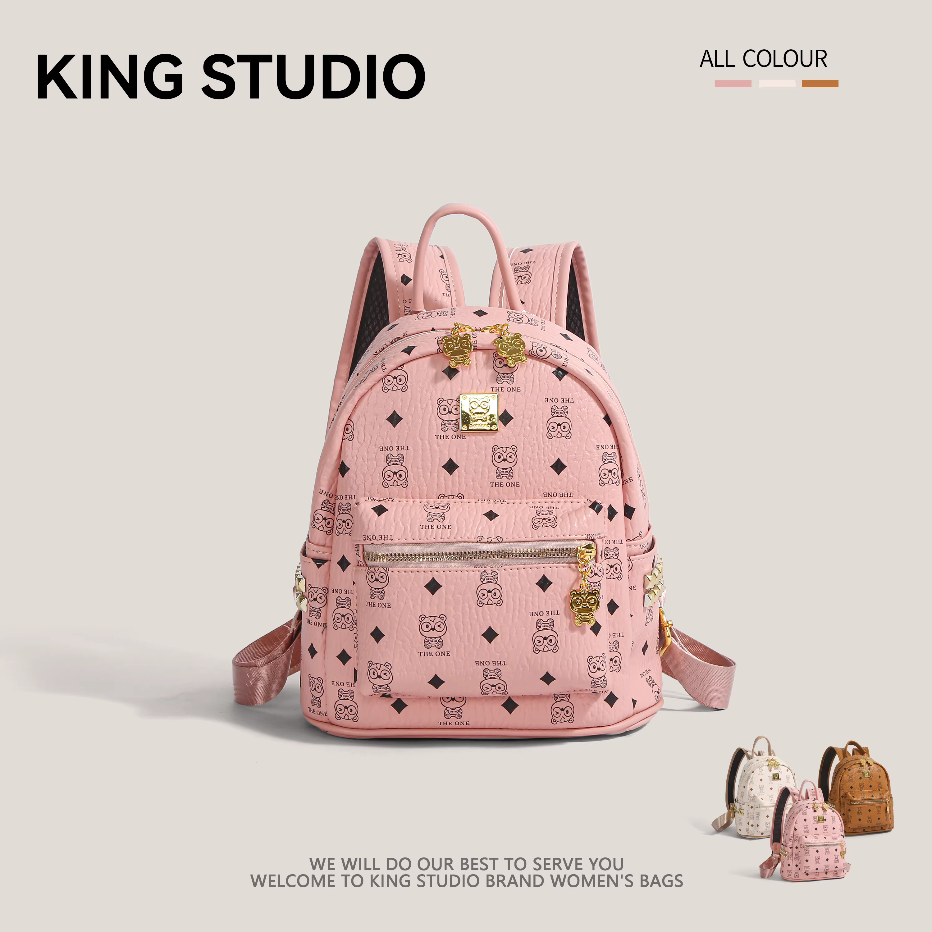 Ba lô gấu dễ thương dành cho nữ 2025, mẫu mới thời thượng, cao cấp, dành cho sinh viên đại học, đa năng, dung tích lớn, cặp đi học