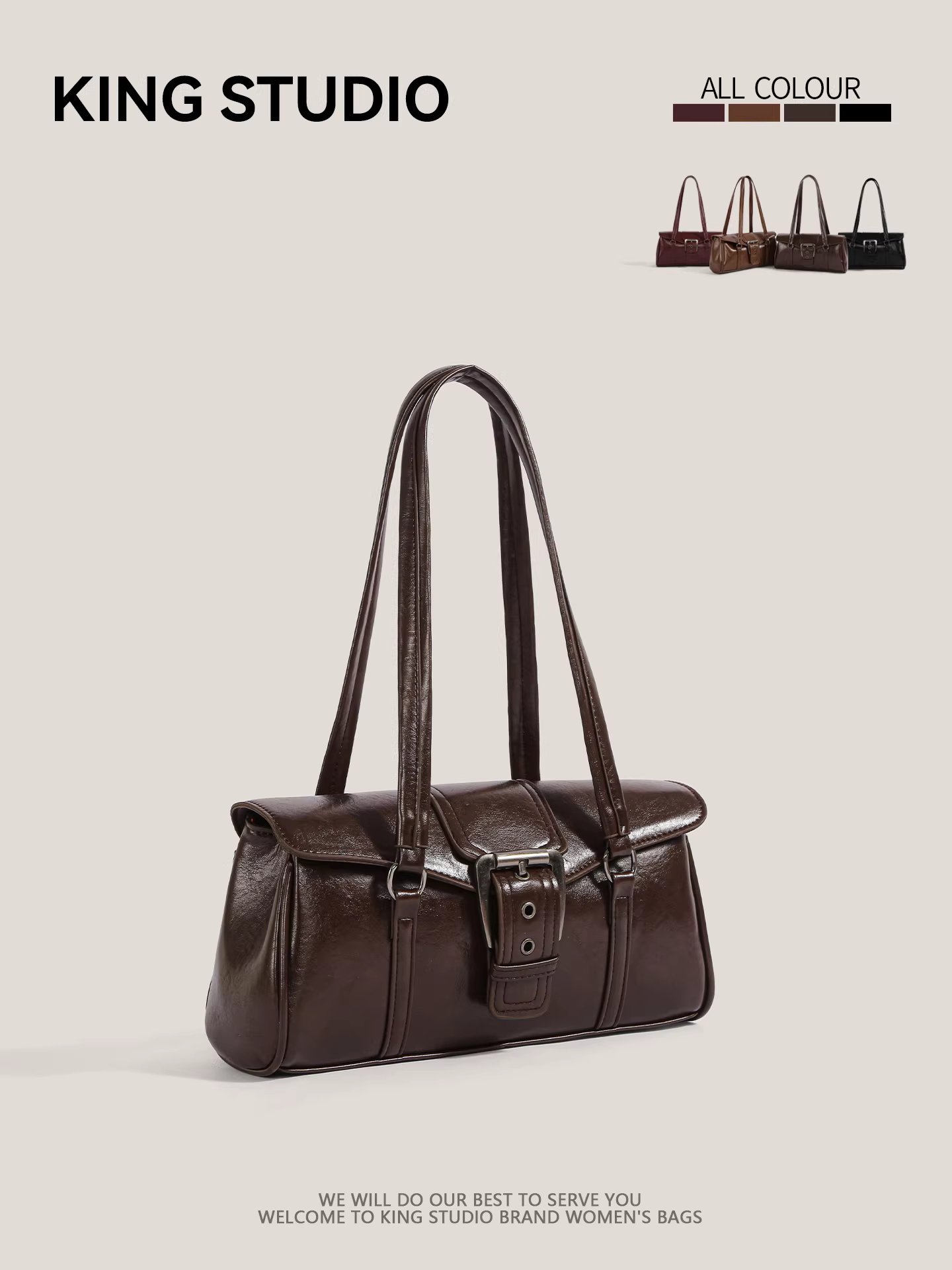 Túi đeo nách phong cách retro dành cho nữ, mẫu mới 2025, túi xách đơn giản thời trang, túi đeo vai, dung tích lớn, đa năng, túi đi làm