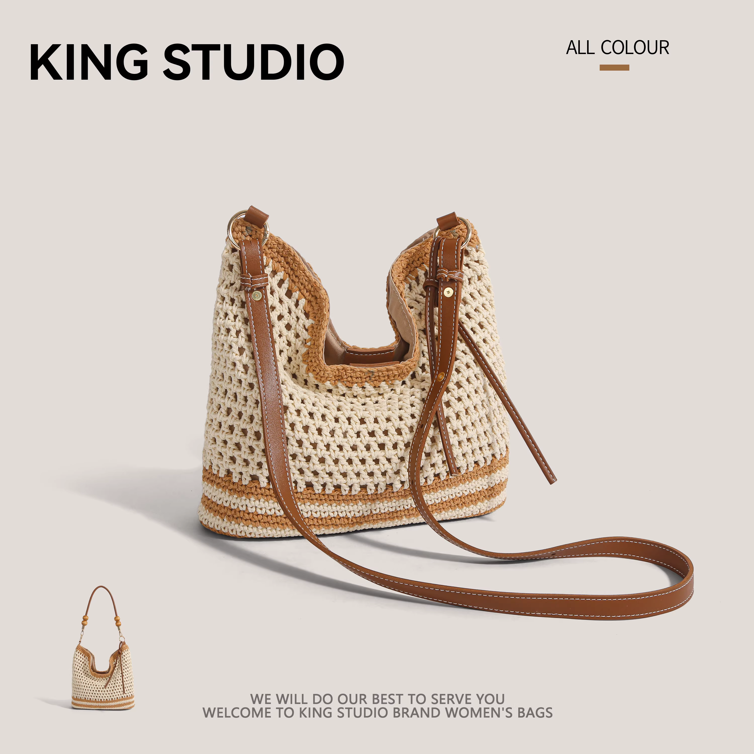 Túi cói dệt cỡ lớn dành cho nữ, mẫu mới hè 2025, túi đeo vai/chéo thời trang, túi tote cói đục lỗ