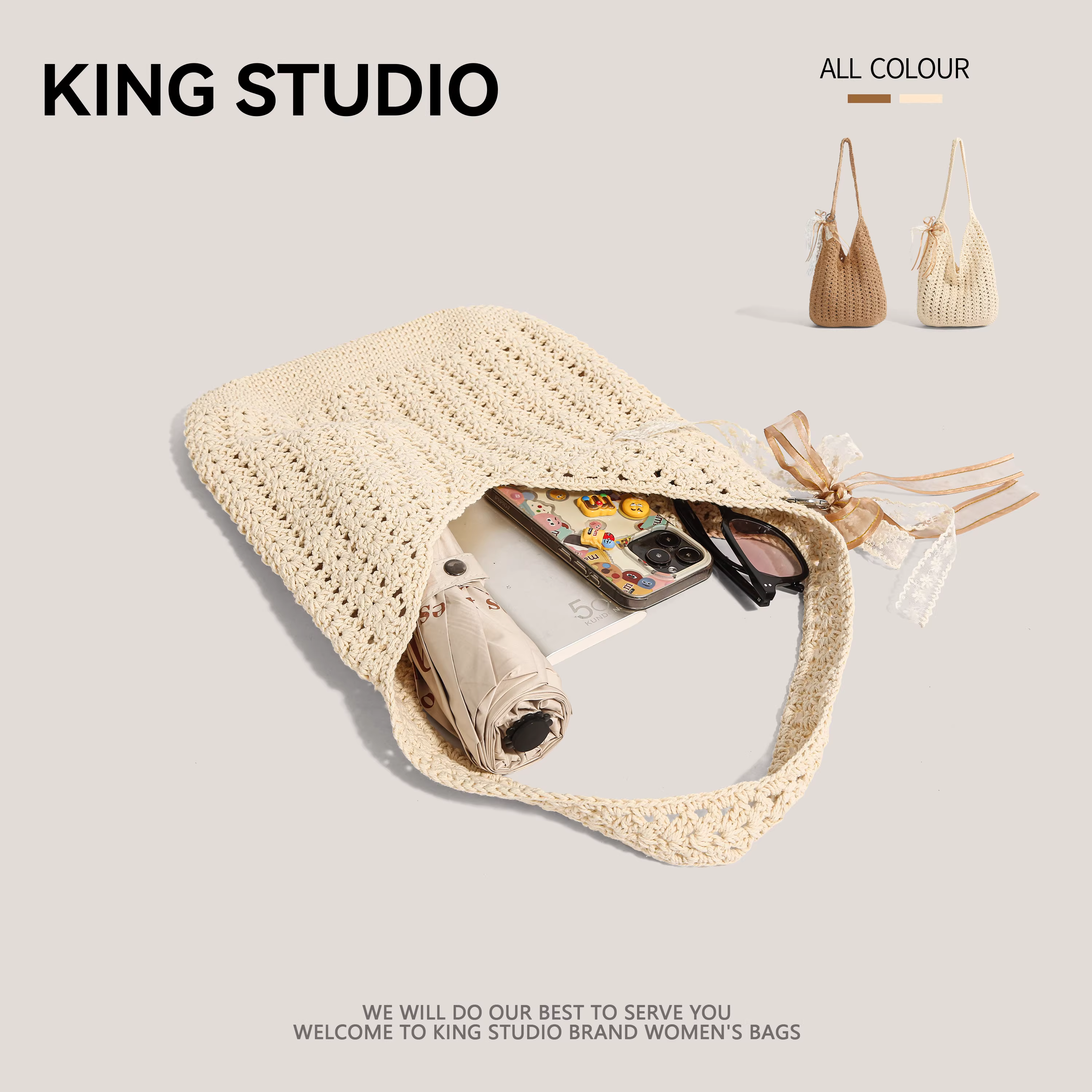 Túi xách dệt tay dành cho nữ, mẫu mới hè 2025, đi biển, du lịch, đi làm, đeo chéo, túi tote