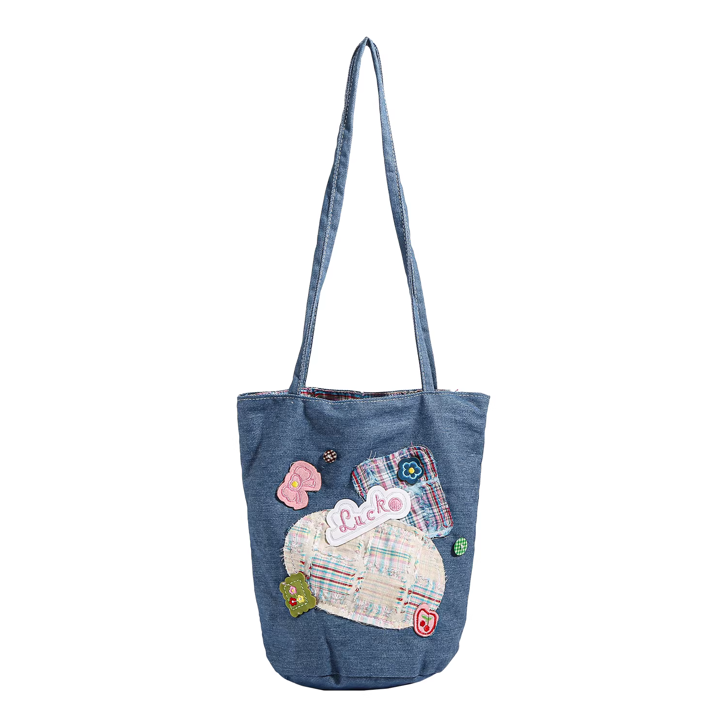 Túi đeo vai denim nữ thời trang Hàn Quốc mới 2025, túi tote đi làm đa năng, dung tích lớn, chất liệu canvas