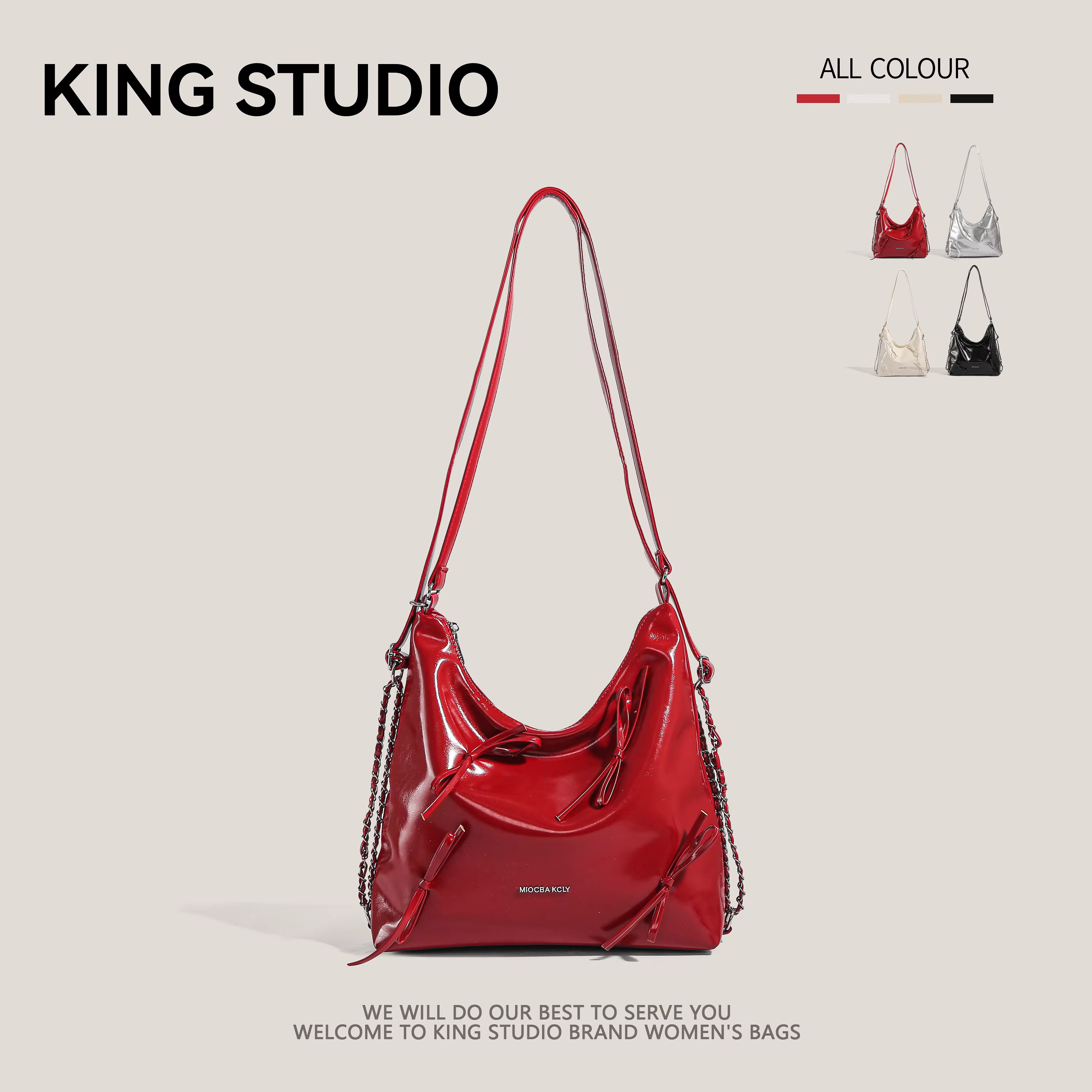 Túi tote cao cấp dành cho nữ 2025, balo đi làm cỡ lớn đa năng, túi đeo vai dây xích, balo du lịch