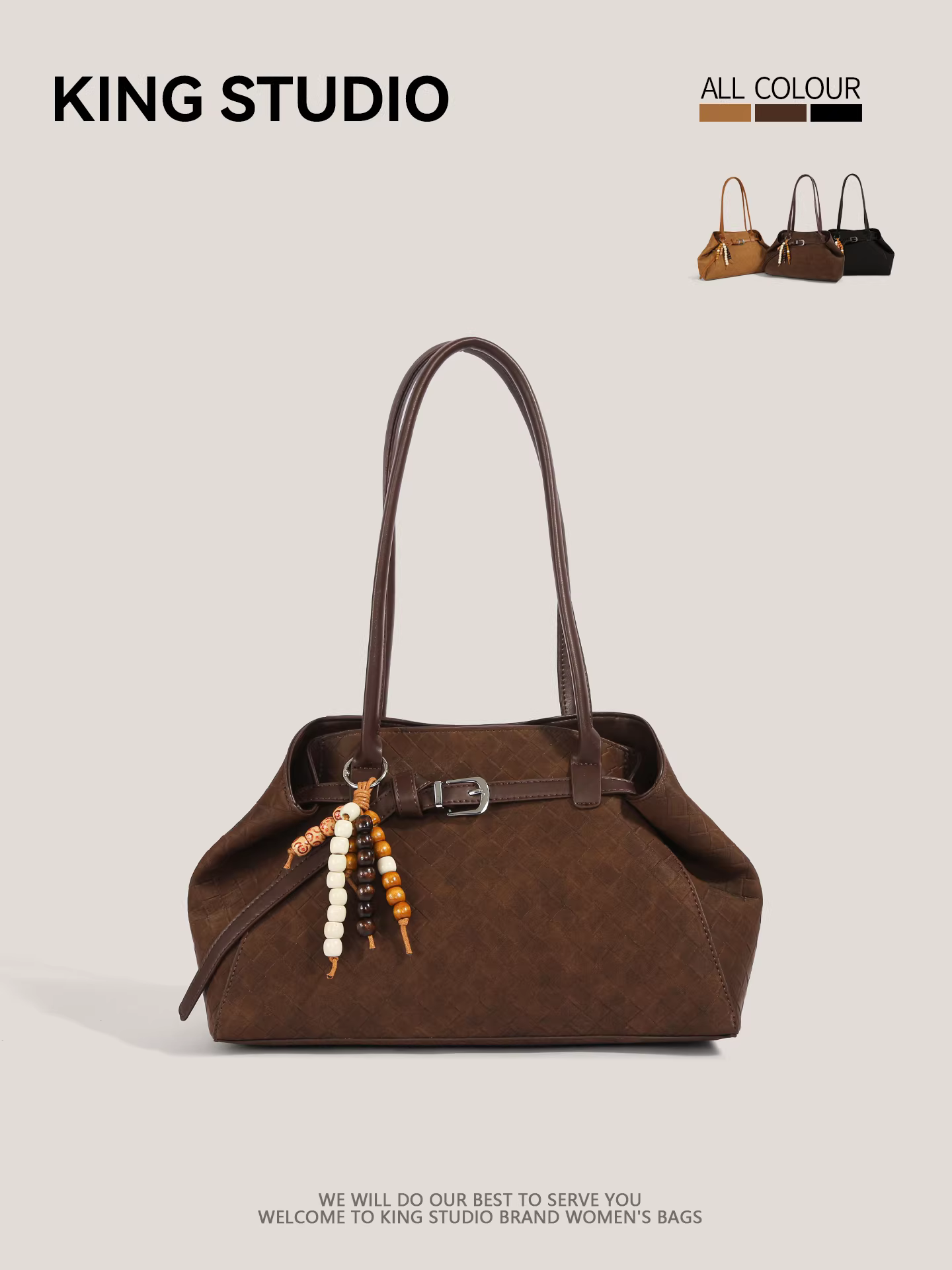 Túi xách nữ da lộn cao cấp, kiểu dáng mới thời thượng 2026, phong cách retro độc đáo, túi đeo nách, dung tích lớn, túi đeo vai