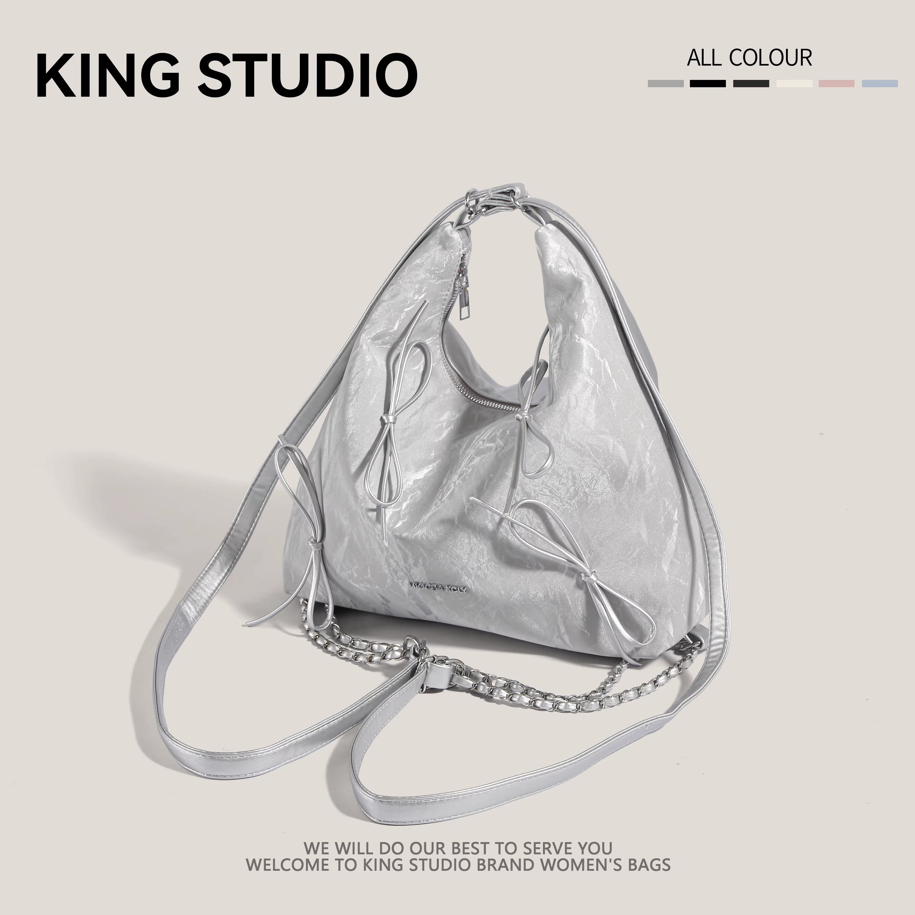 Túi tote cao cấp dành cho nữ 2025, balo đi làm cỡ lớn đa năng, túi đeo vai dây xích, balo du lịch