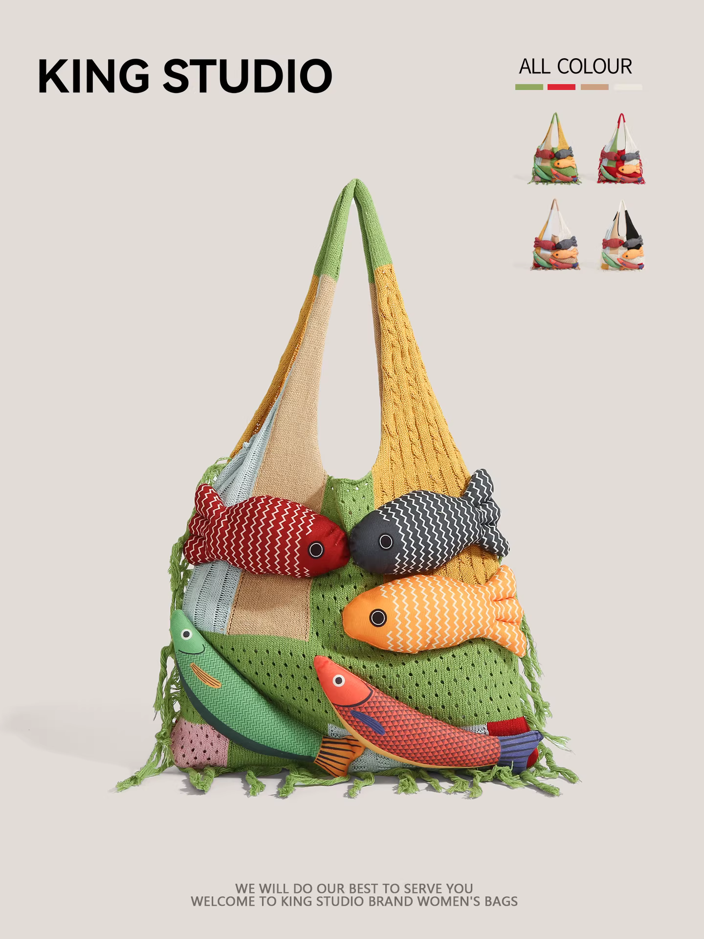 Túi xách thiết kế độc đáo dành cho nữ, túi dệt len đan có tua rua, túi xách thường ngày đi nghỉ lễ, túi tote đeo vai