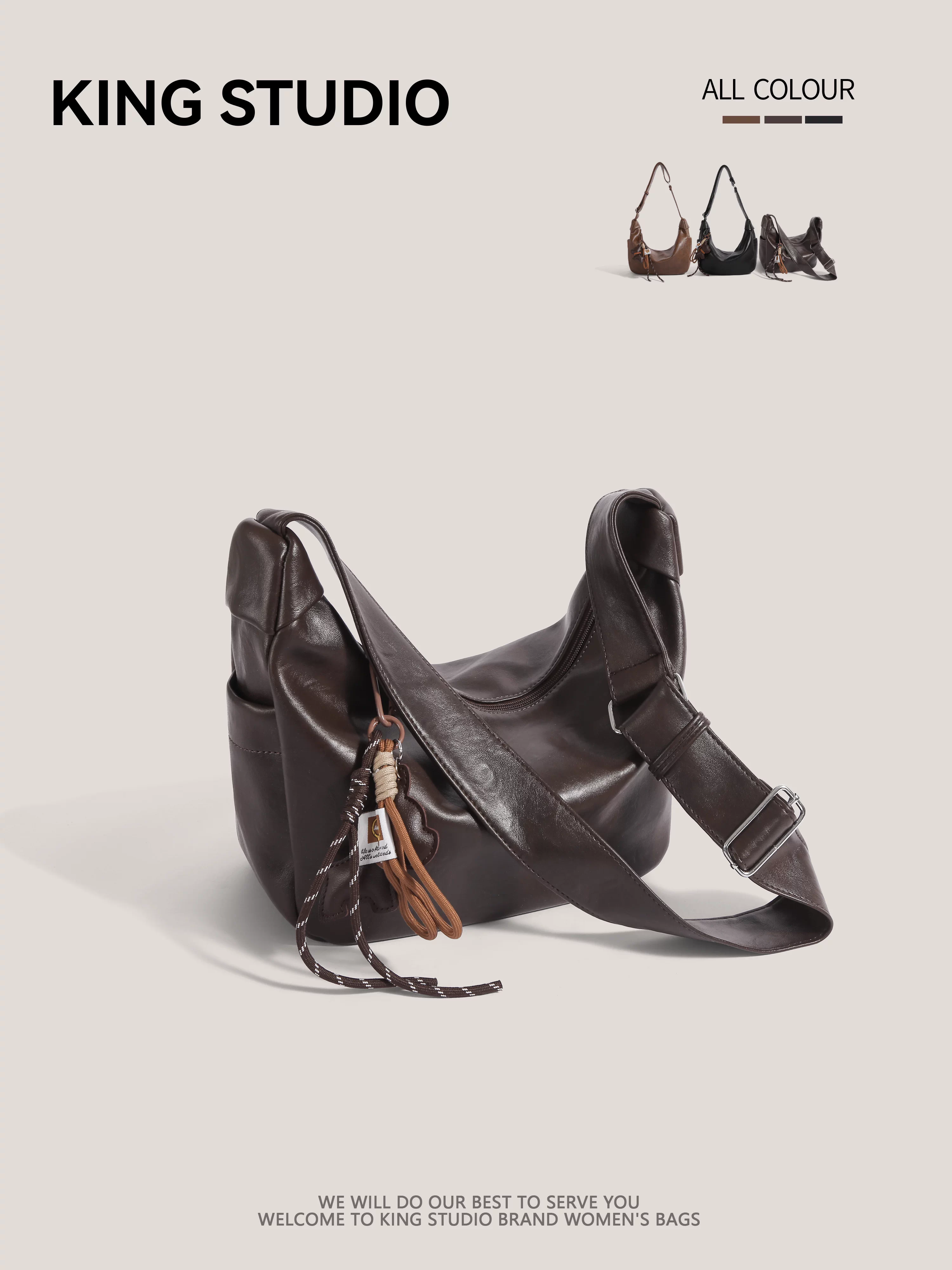 Túi xách retro cỡ lớn dành cho nữ, mẫu mới 2025, thời trang cá tính, túi tote đa năng, đeo vai, đeo chéo