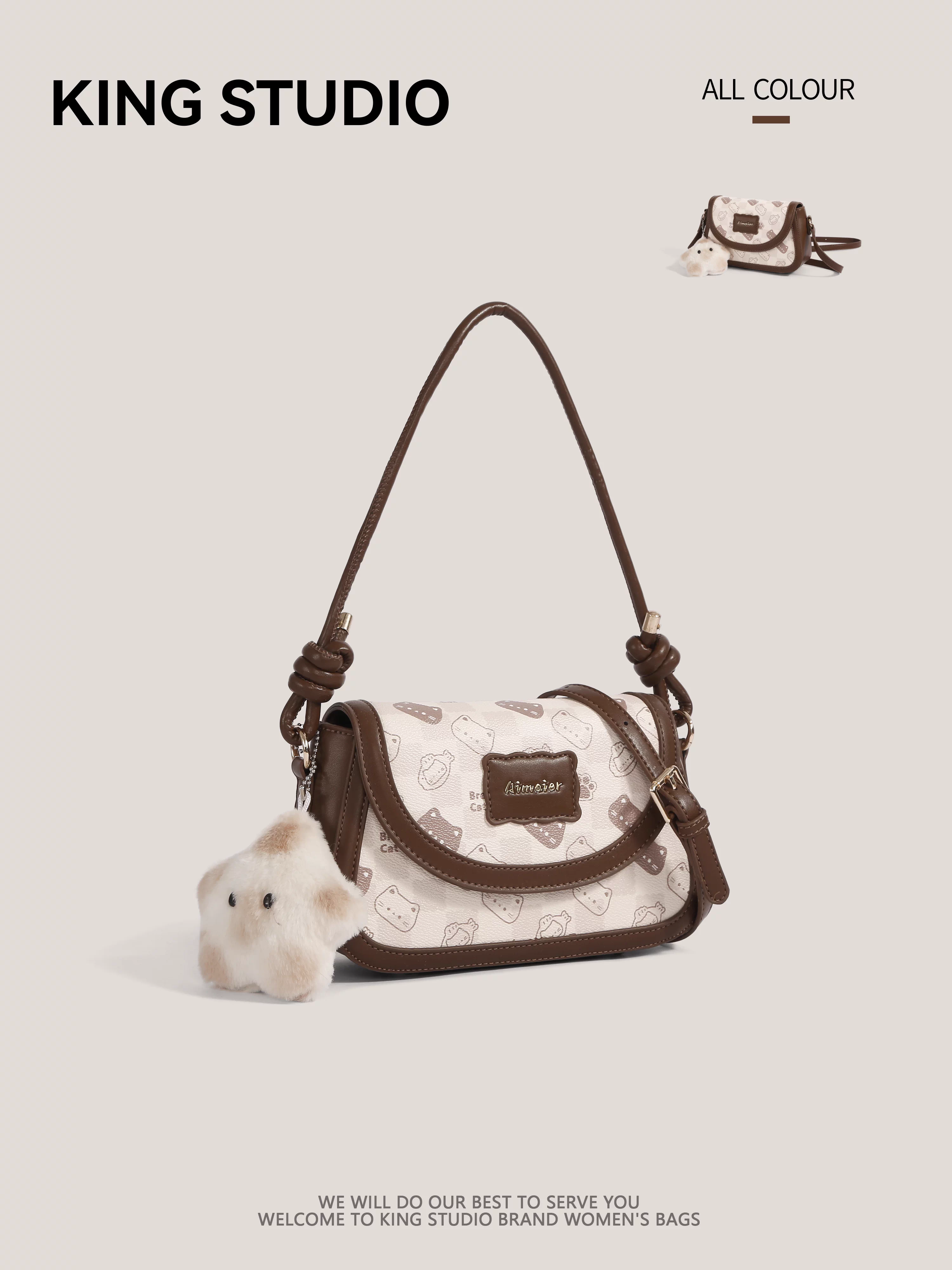 Túi xách mèo dễ thương dành cho nữ 2025, mẫu mới thời thượng, túi đeo nách cao cấp, túi đeo vai và đeo chéo đa năng, thời trang.