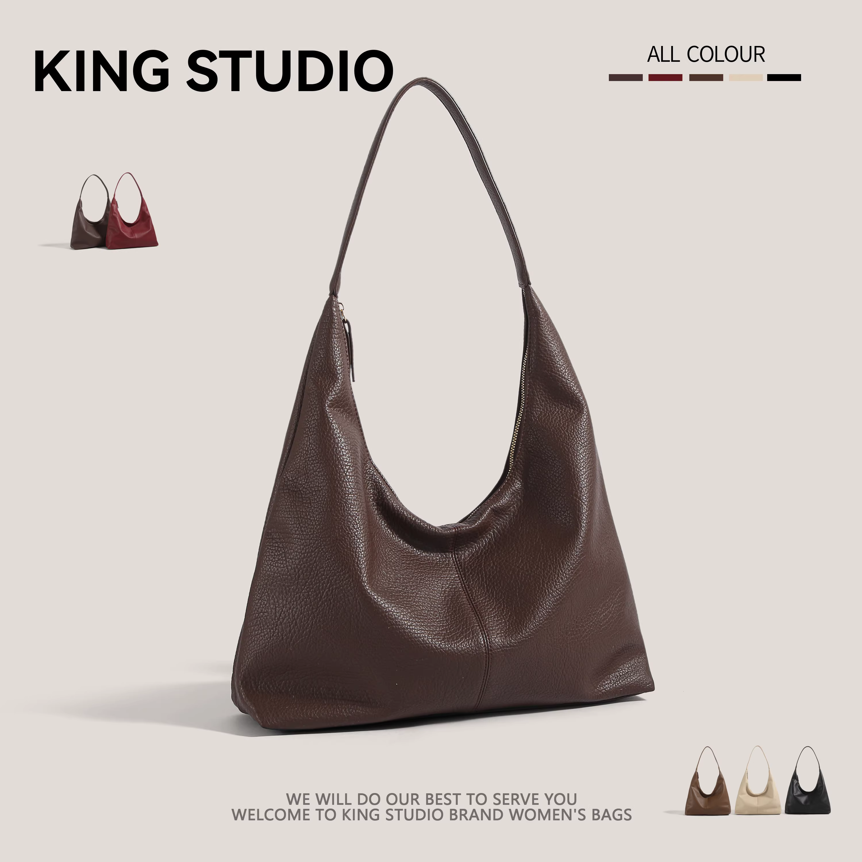 Túi đeo nách cho nữ 2025 túi tote mới của Hàn Quốc túi học sinh đơn giản sức chứa lớn túi đeo vai túi đi làm