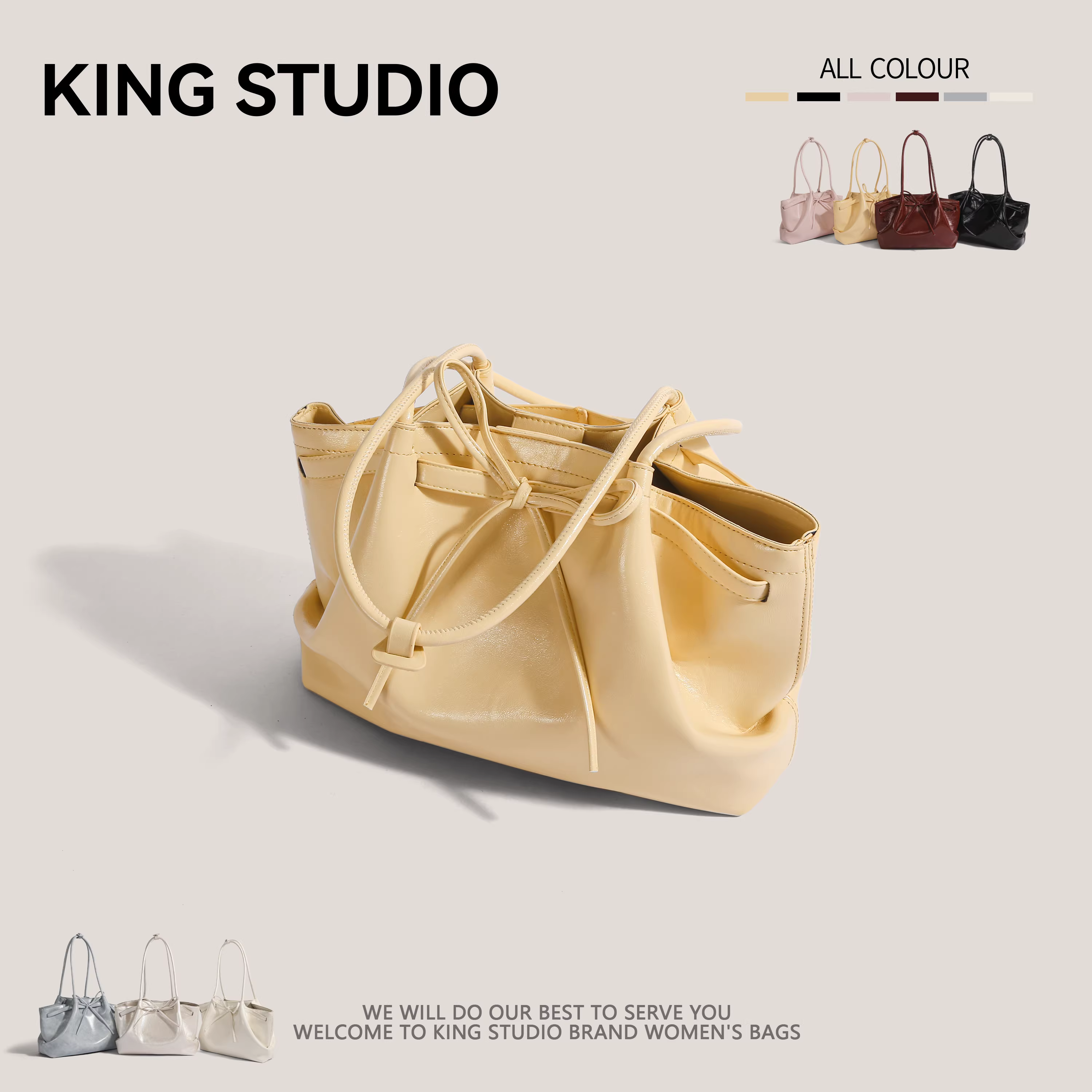 Túi xách kiểu giỏ Hàn Quốc dành cho nữ, mẫu mới 2025, thời trang đa năng, túi đeo vai, túi tote nơ.