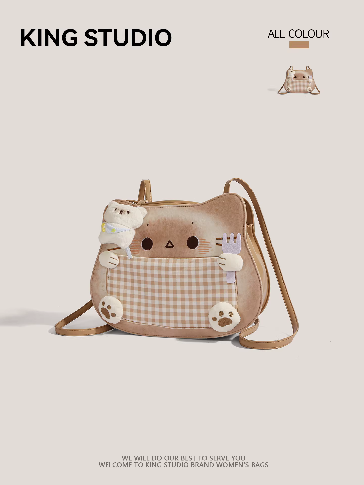 Ba lô mèo con dễ thương dành cho nữ 2025, thiết kế hoạt hình thời thượng, đa năng, túi đeo vai