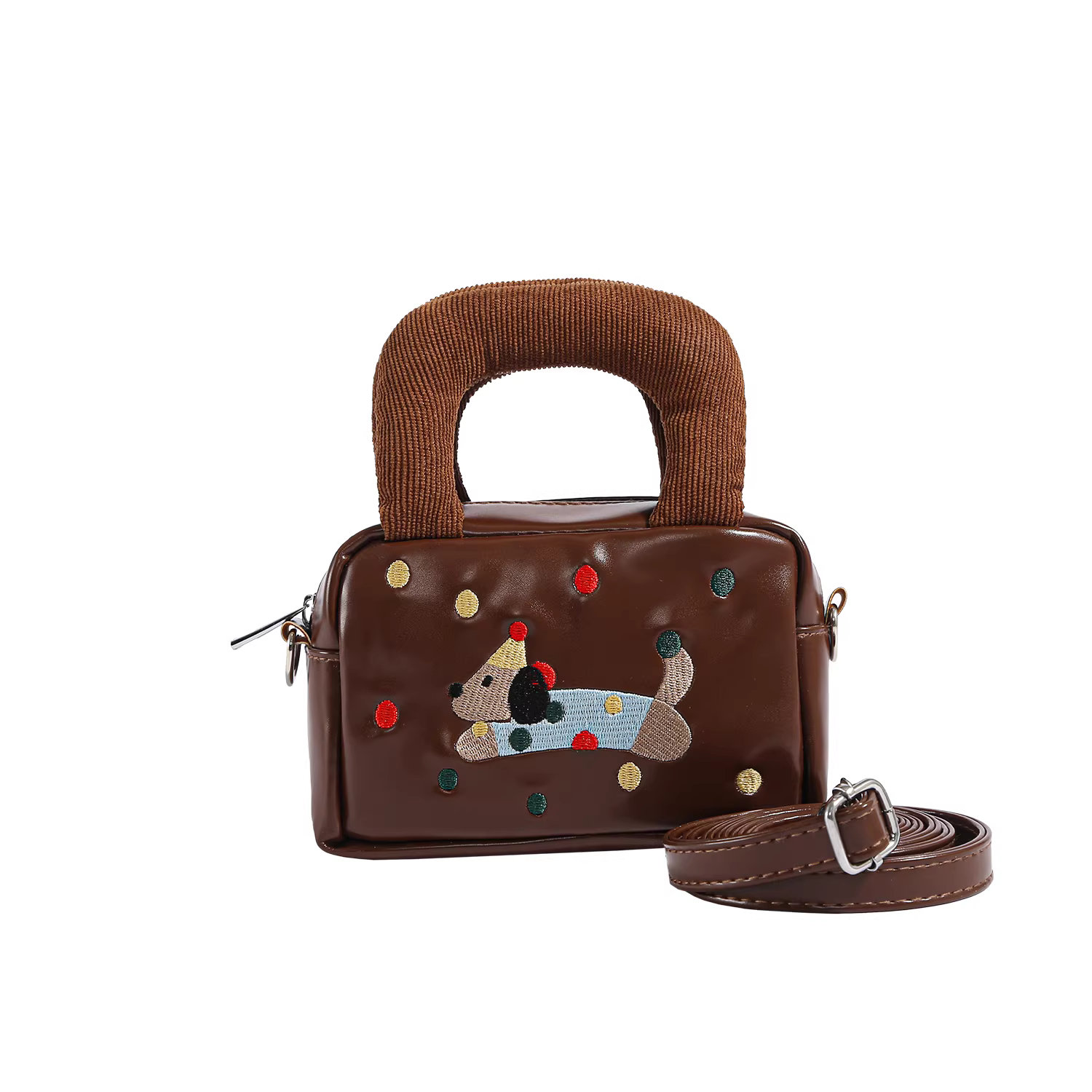 Túi xách chó Dachshund thời thượng dành cho nữ 2025, thiết kế độc đáo, đa năng, đeo vai, đeo chéo, túi vuông nhỏ