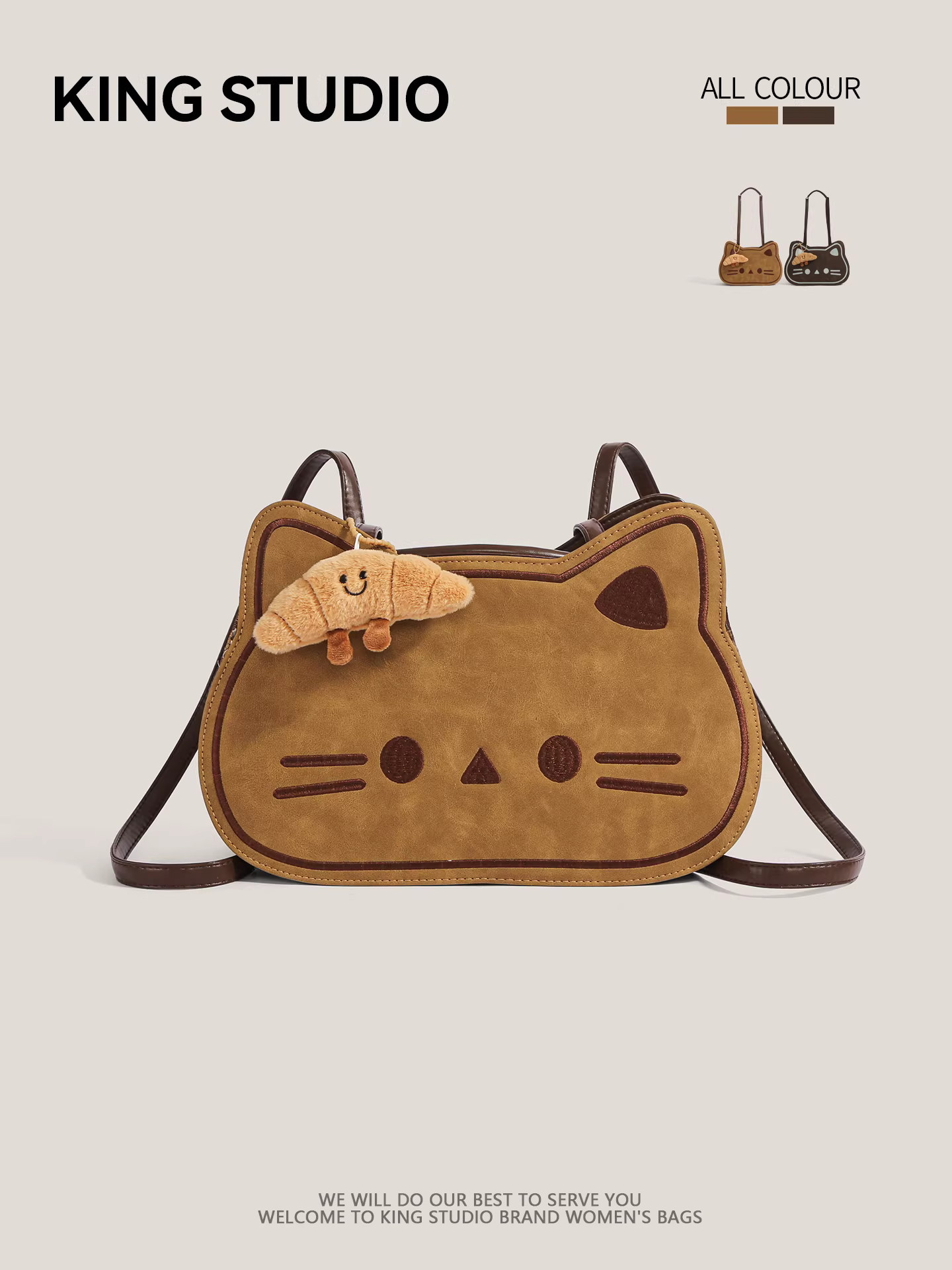 Ba lô mèo con dễ thương dành cho nữ 2025, thiết kế hoạt hình retro độc đáo, túi xách đa năng, túi đeo vai