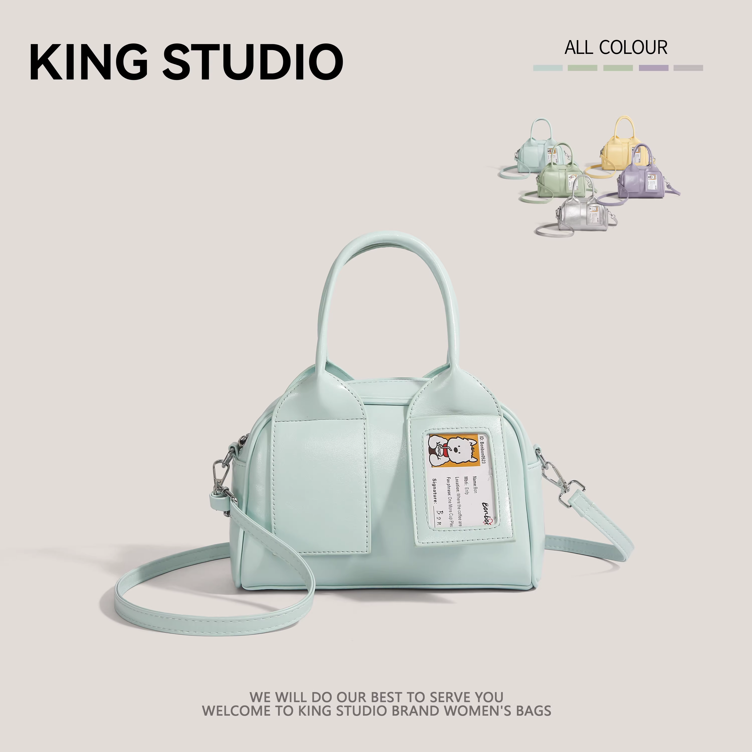 Túi bowling phong cách cao cấp Hàn Quốc dành cho nữ 2025, mẫu mới thời thượng, túi gối đa năng, túi đeo chéo phong cách ins