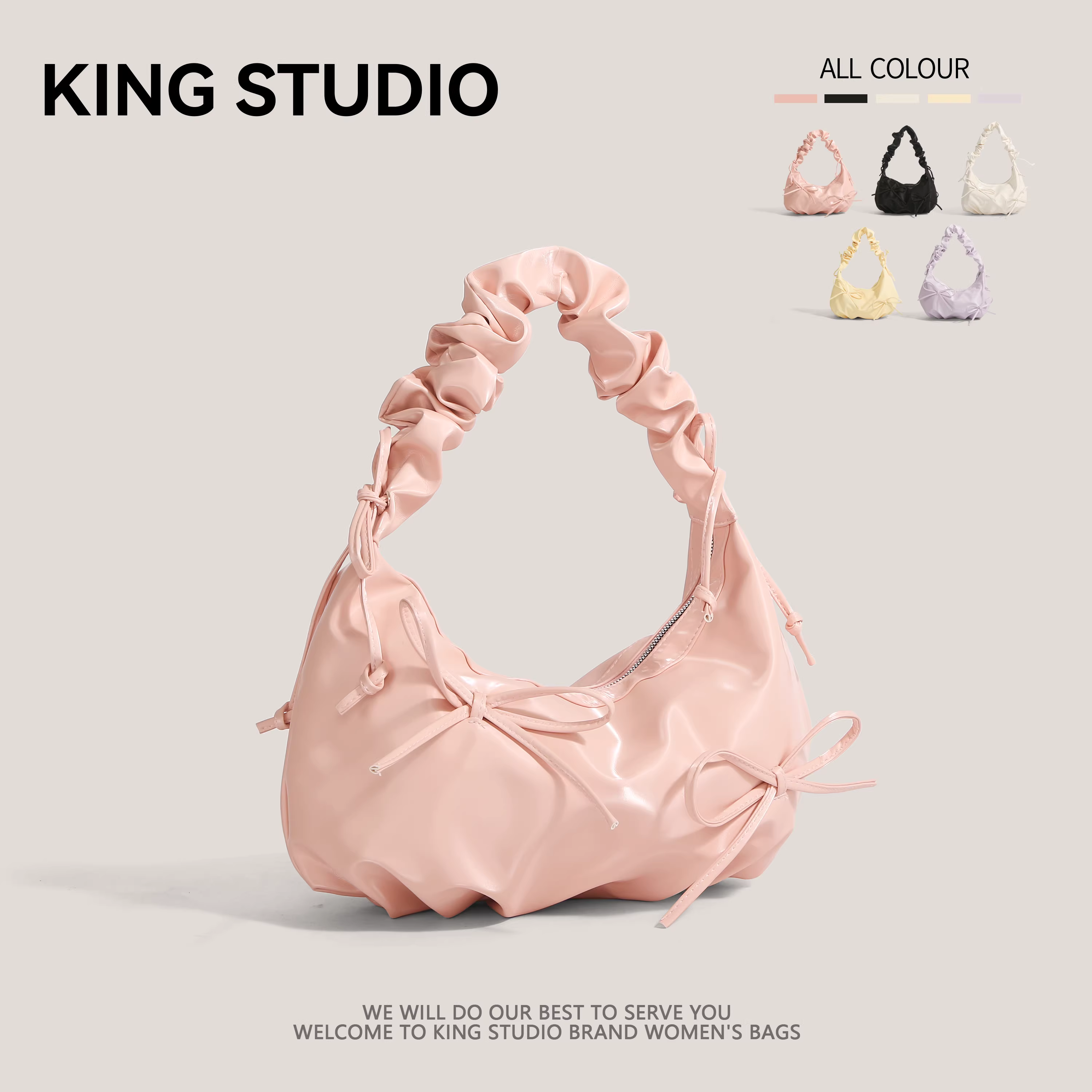 Túi đeo vai nơ xếp ly thiết kế độc đáo, túi mây dành cho nữ, mẫu mới 2025, chất liệu cao cấp, thời thượng, túi đeo nách