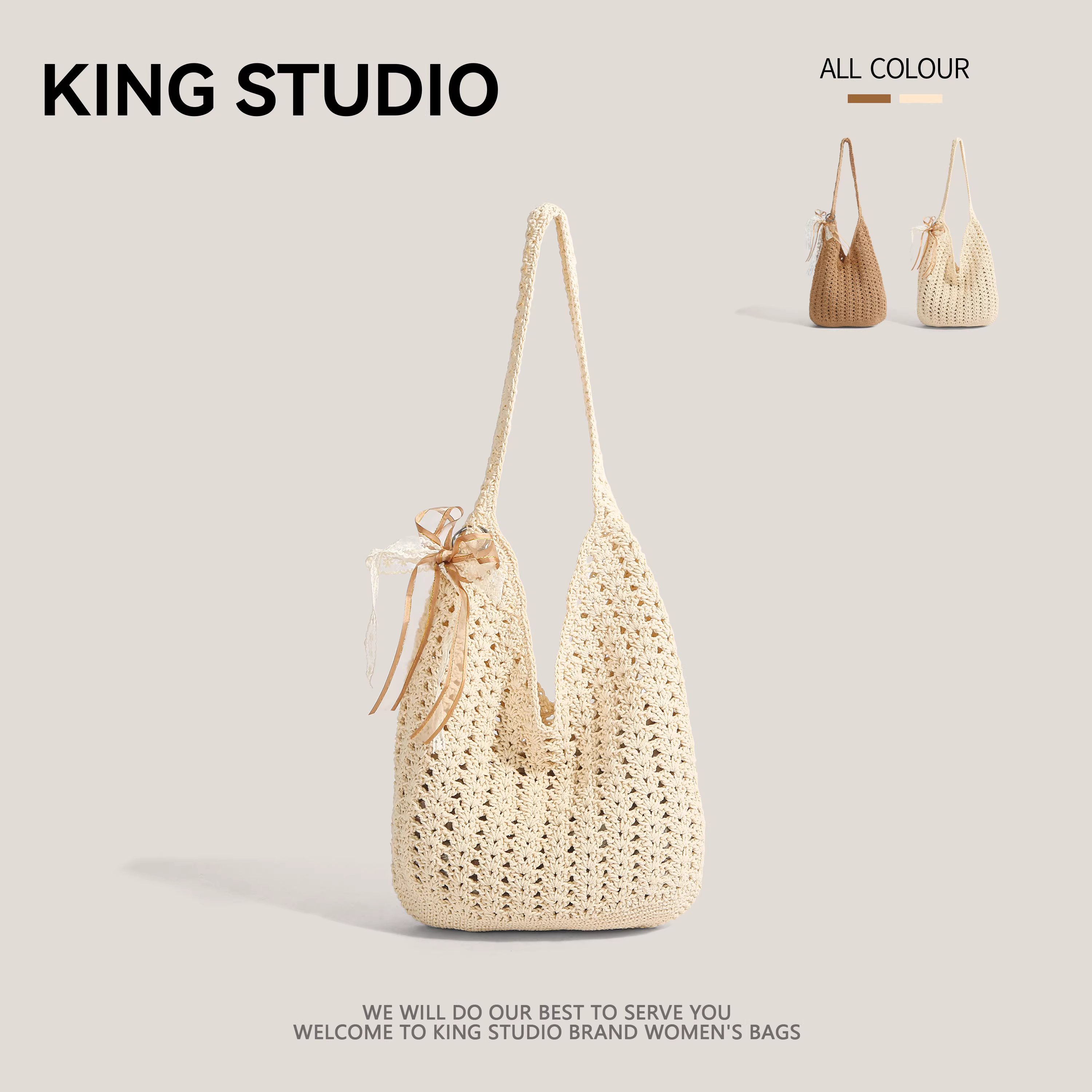 Túi xách dệt tay dành cho nữ, mẫu mới hè 2025, đi biển, du lịch, đi làm, đeo chéo, túi tote