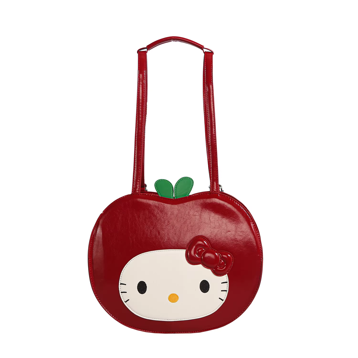 Ba lô Hello Kitty màu đỏ dành cho nữ, mẫu mới 2025, thời trang, dễ thương, dung tích lớn, túi đeo vai đơn