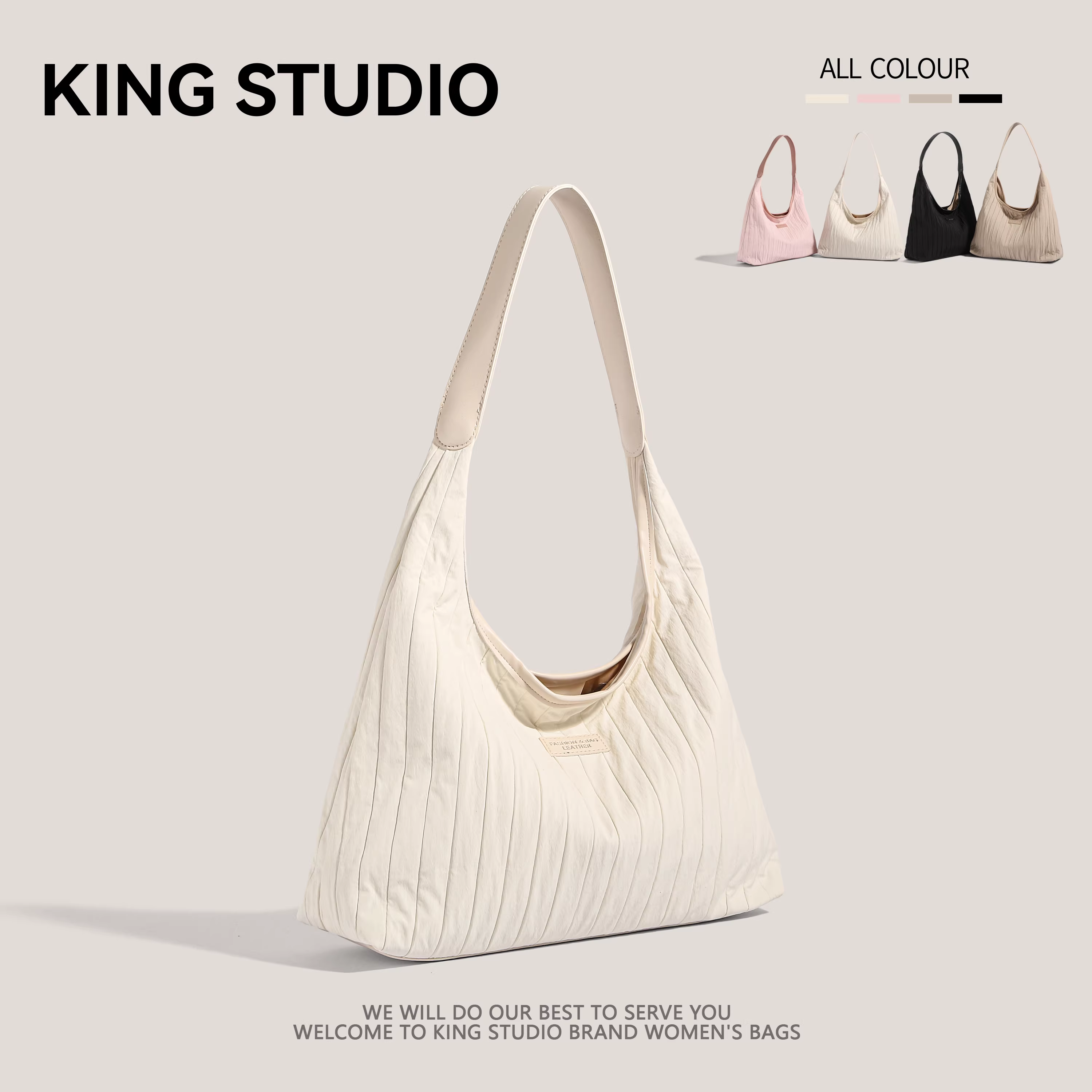 Túi đeo nách cỡ lớn dành cho nữ, mẫu mới 2025, thời trang đơn giản, túi đeo vai đi làm, túi tote vải bố dành cho sinh viên đại học