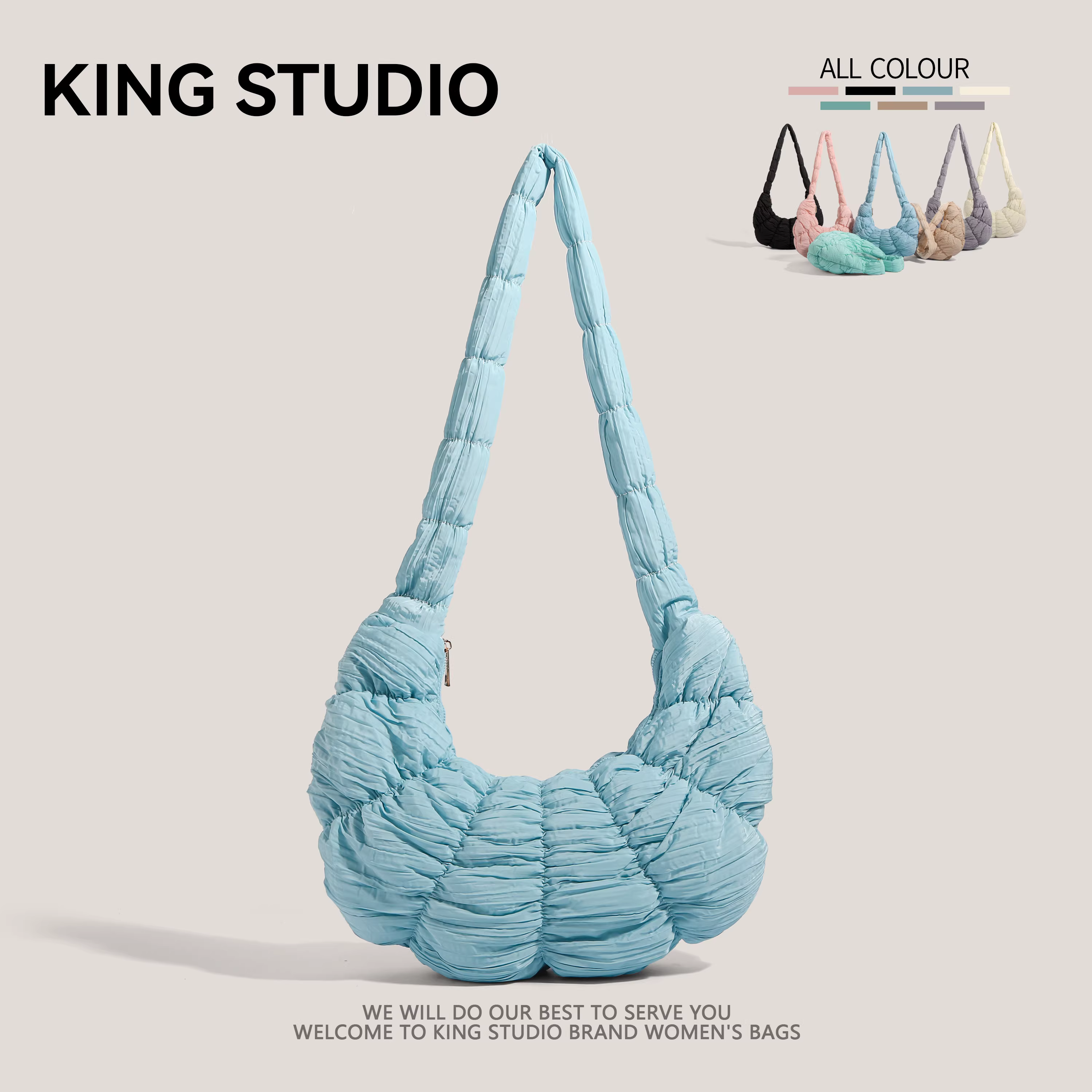 Túi croissant 2025 thiết kế độc đáo thời thượng, túi croissant thời trang đa năng, túi mây xếp ly cao cấp, túi đeo chéo cao cấp