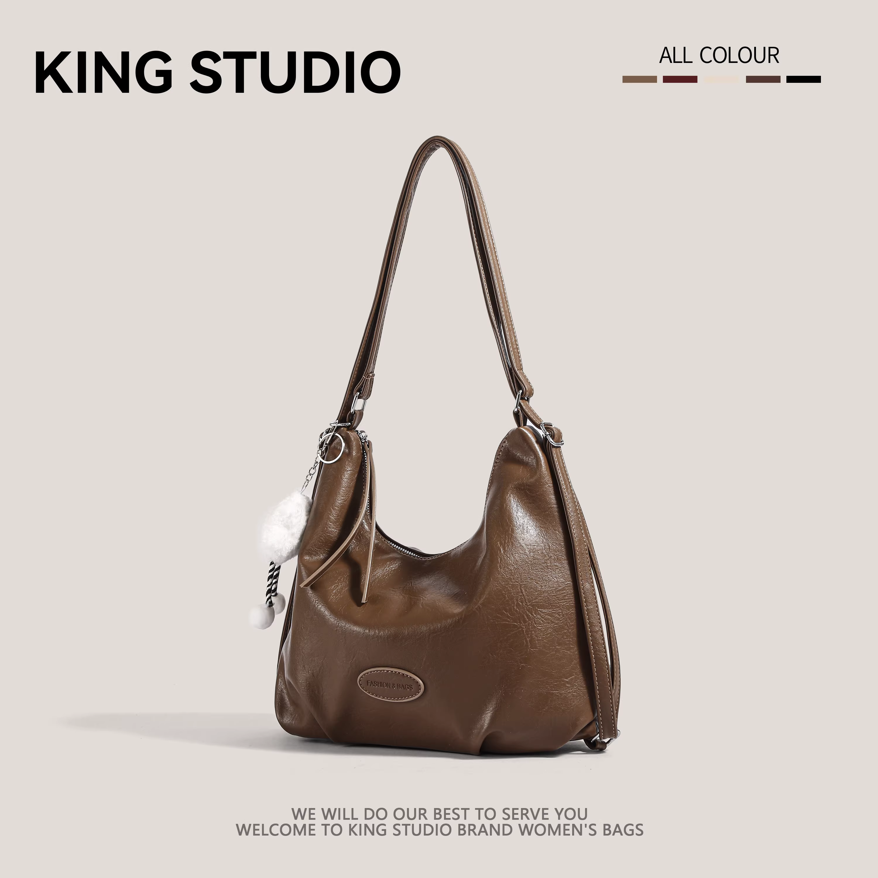 Túi đeo vai cỡ lớn dành cho nữ, mẫu mới thu đông 2025, phong cách retro thời trang Hàn Quốc, đa năng, kiểu dáng độc đáo