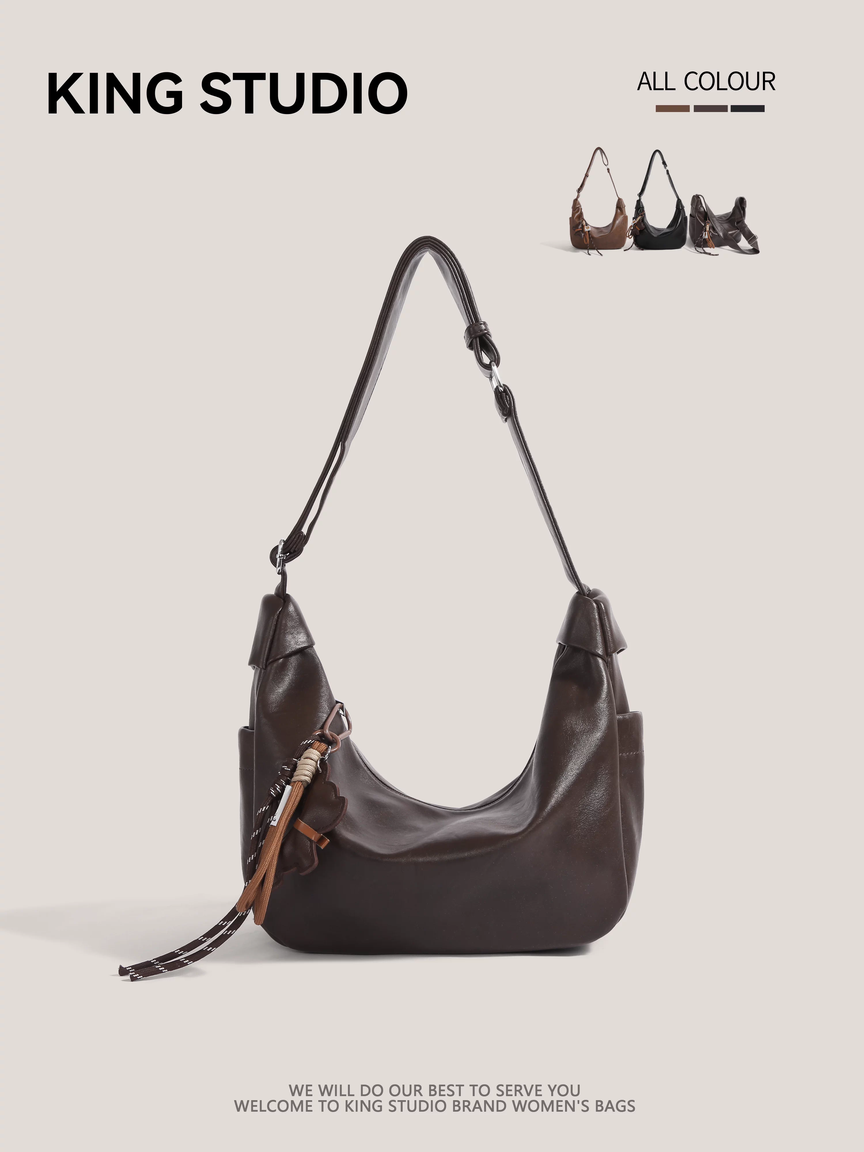 Túi xách retro cỡ lớn dành cho nữ, mẫu mới 2025, thời trang cá tính, túi tote đa năng, đeo vai, đeo chéo