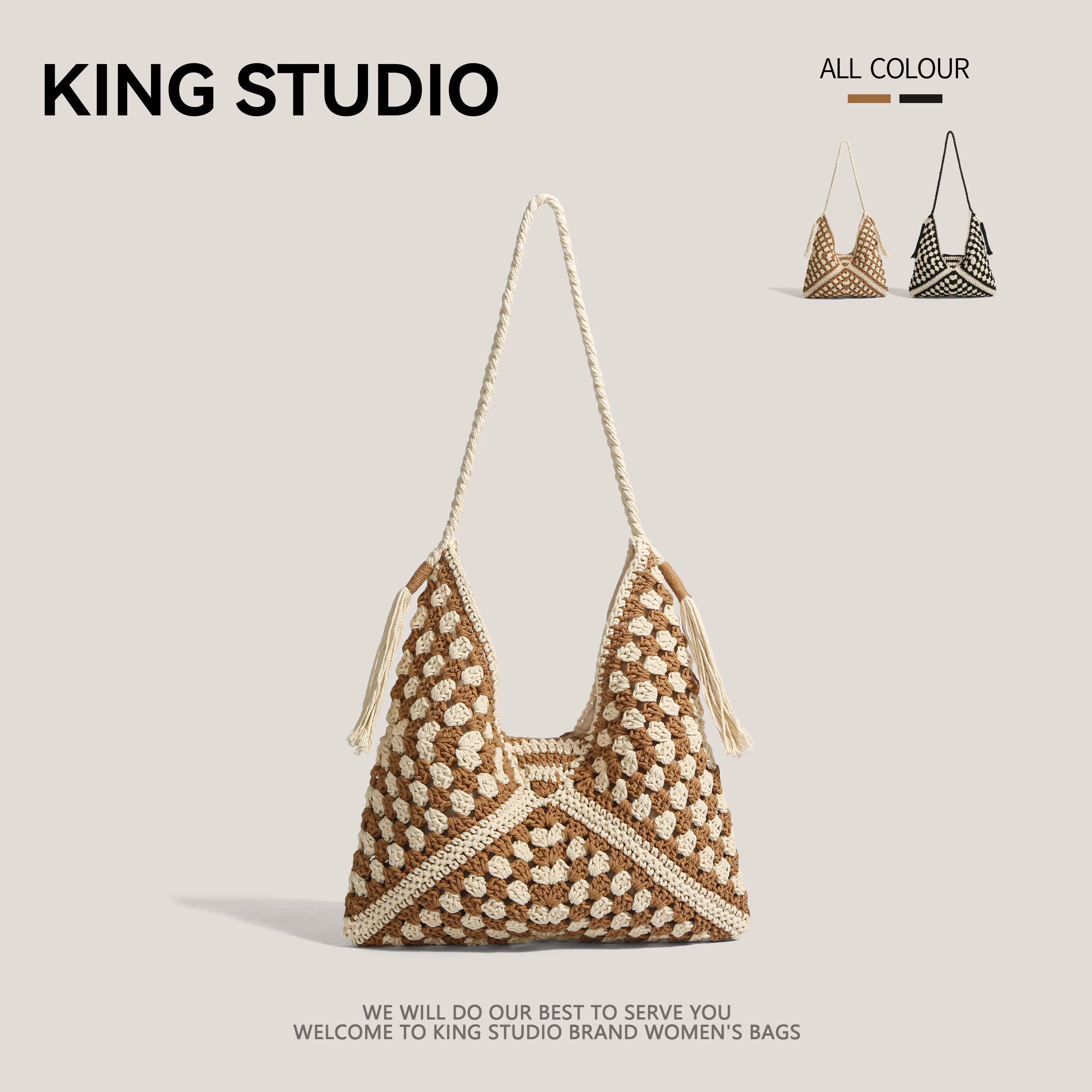 Túi cói dệt cao cấp, họa tiết tinh tế dành cho nữ, mẫu mới 2025, thời thượng, dung tích lớn, đi biển, du lịch, đeo vai, đeo chéo.