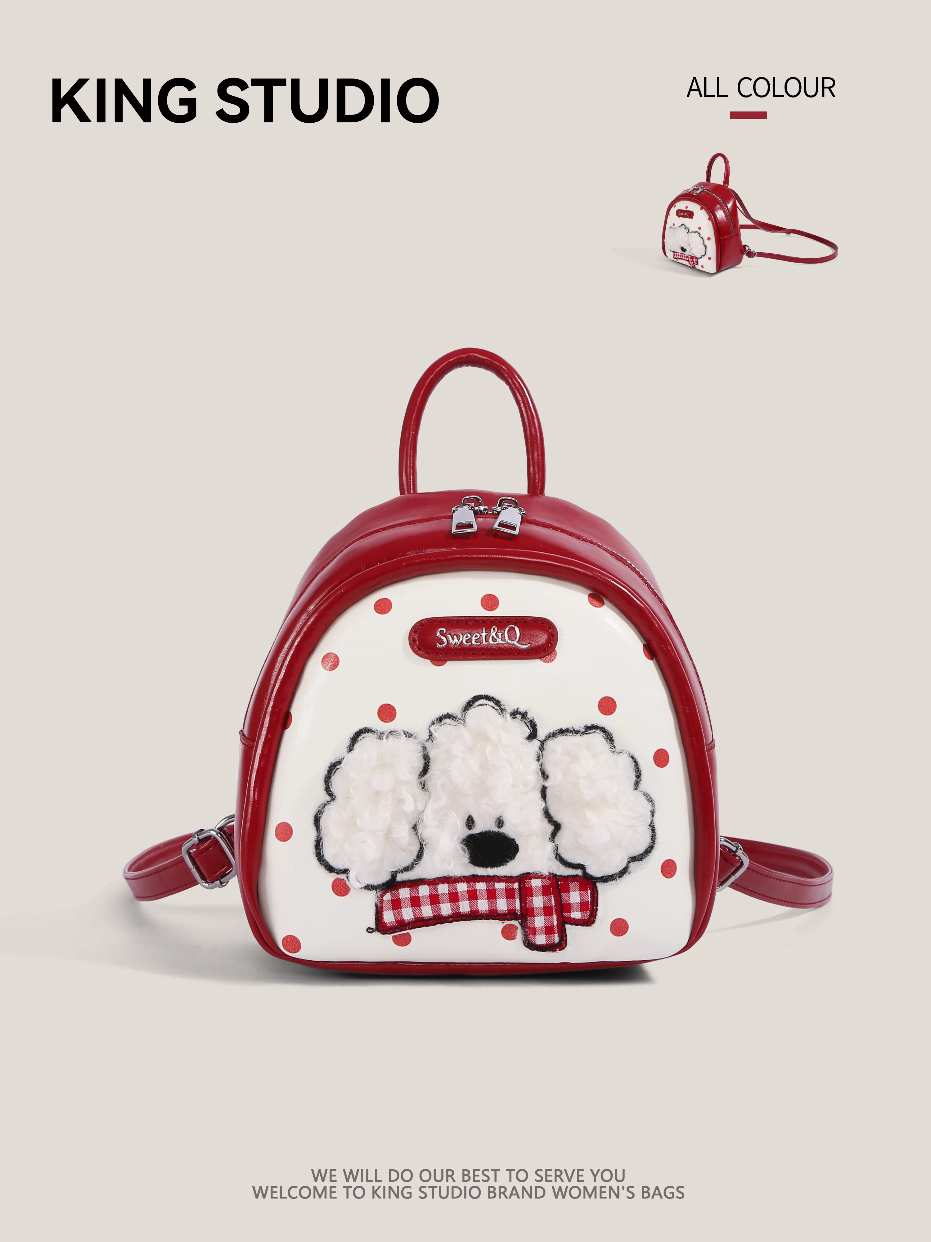 Ba lô hình chú chó hoạt hình dễ thương dành cho nữ, mẫu mới 2026, phong cách thời trang đại học, balo học sinh, balo du lịch nhẹ