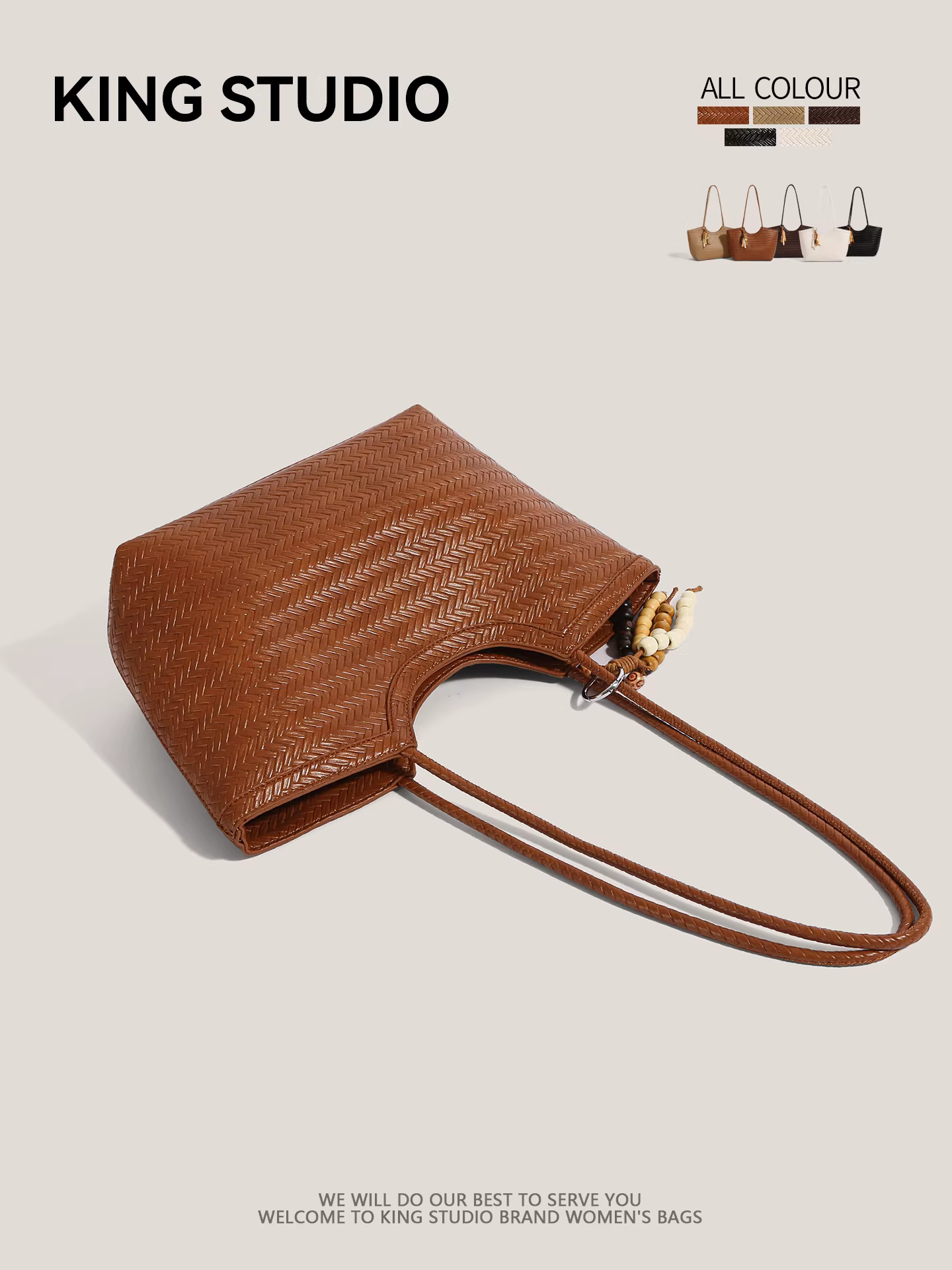 Túi xách đan lát thiết kế độc đáo dành cho nữ 2025, thời trang mới mẻ, phong cách retro, túi tote dung tích lớn, đeo nách