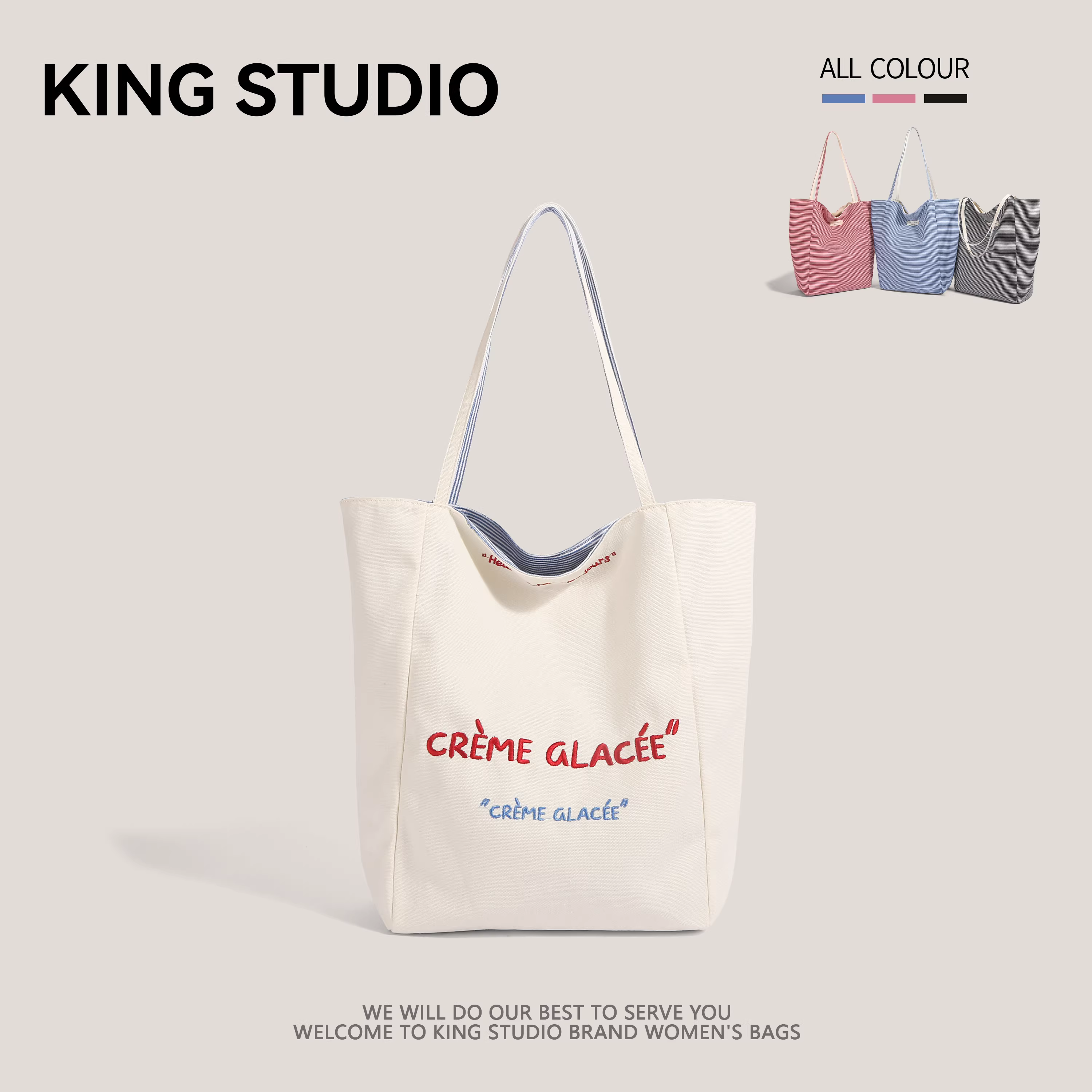 Túi tote vải bố phong cách học sinh dành cho nữ, mẫu mới 2025, thời trang xu hướng, đa năng, dung tích lớn, đeo vai