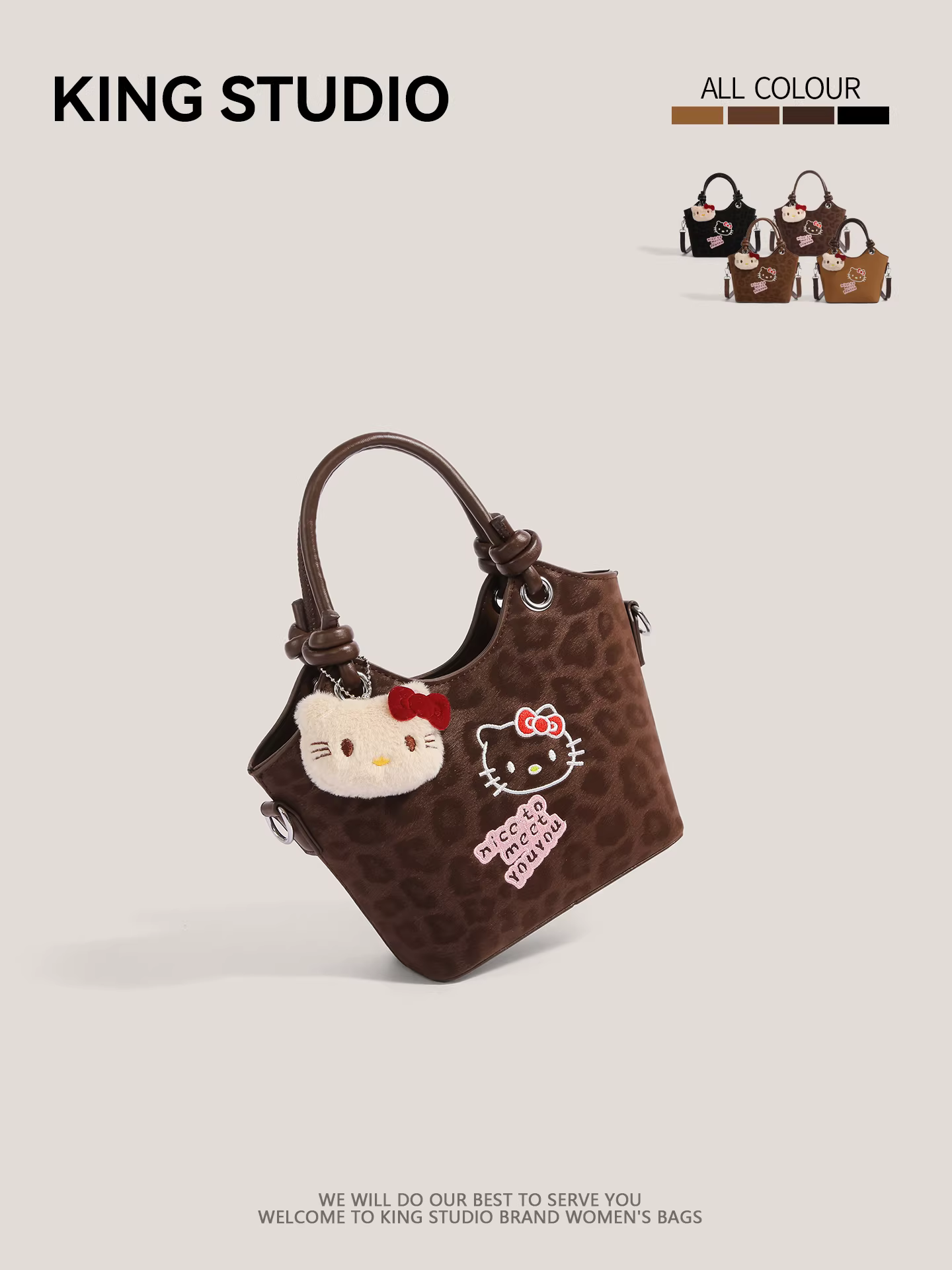 Túi Hello Kitty dễ thương dành cho nữ, mẫu mới 2025, túi đeo vai/chéo đa năng hình hoạt hình Hello Kitty thời thượng