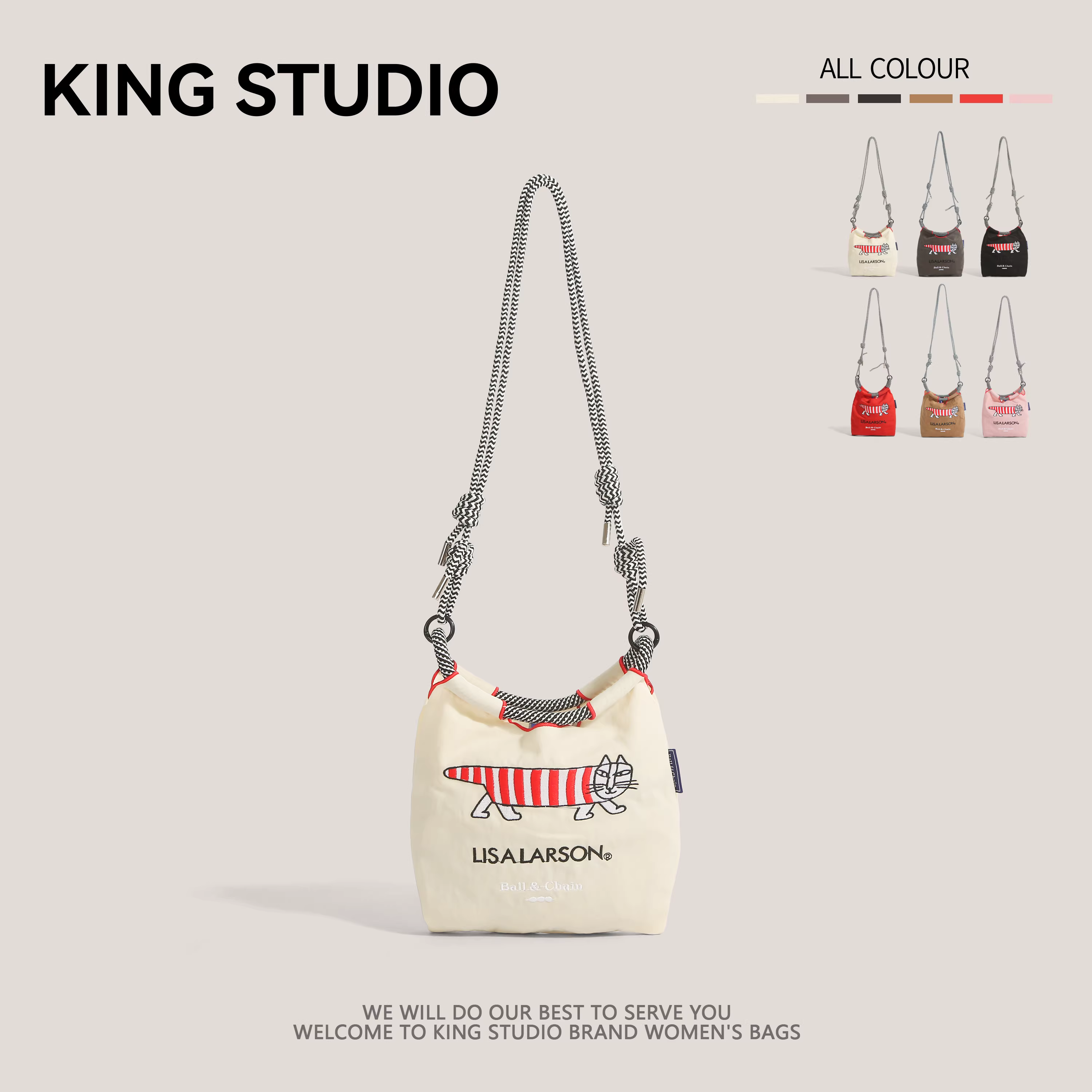 Túi mua sắm thân thiện với môi trường dây chuyền bi Nhật Bản, túi nylon thêu, túi tote mini, túi đeo vai, túi đeo chéo, túi đựng điện thoại