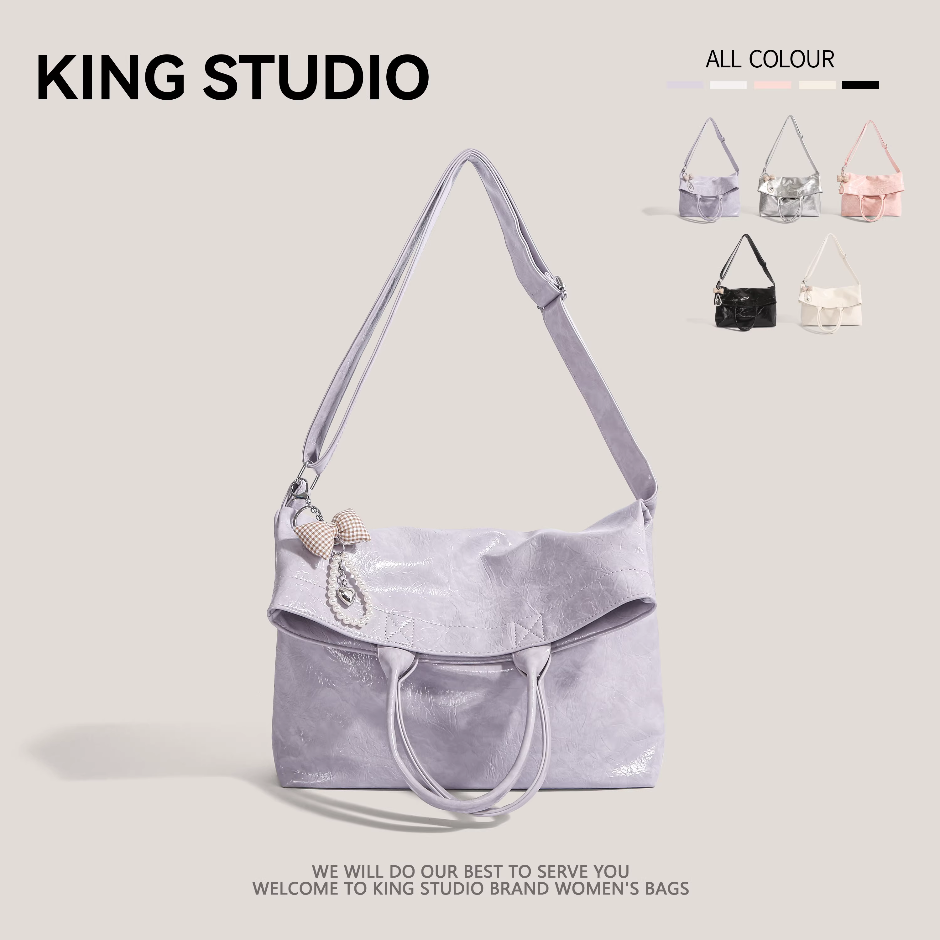 Túi xách đi làm cỡ lớn dành cho nữ, mẫu mới 2025, thời trang Hàn Quốc, đa năng, đeo vai, đeo chéo