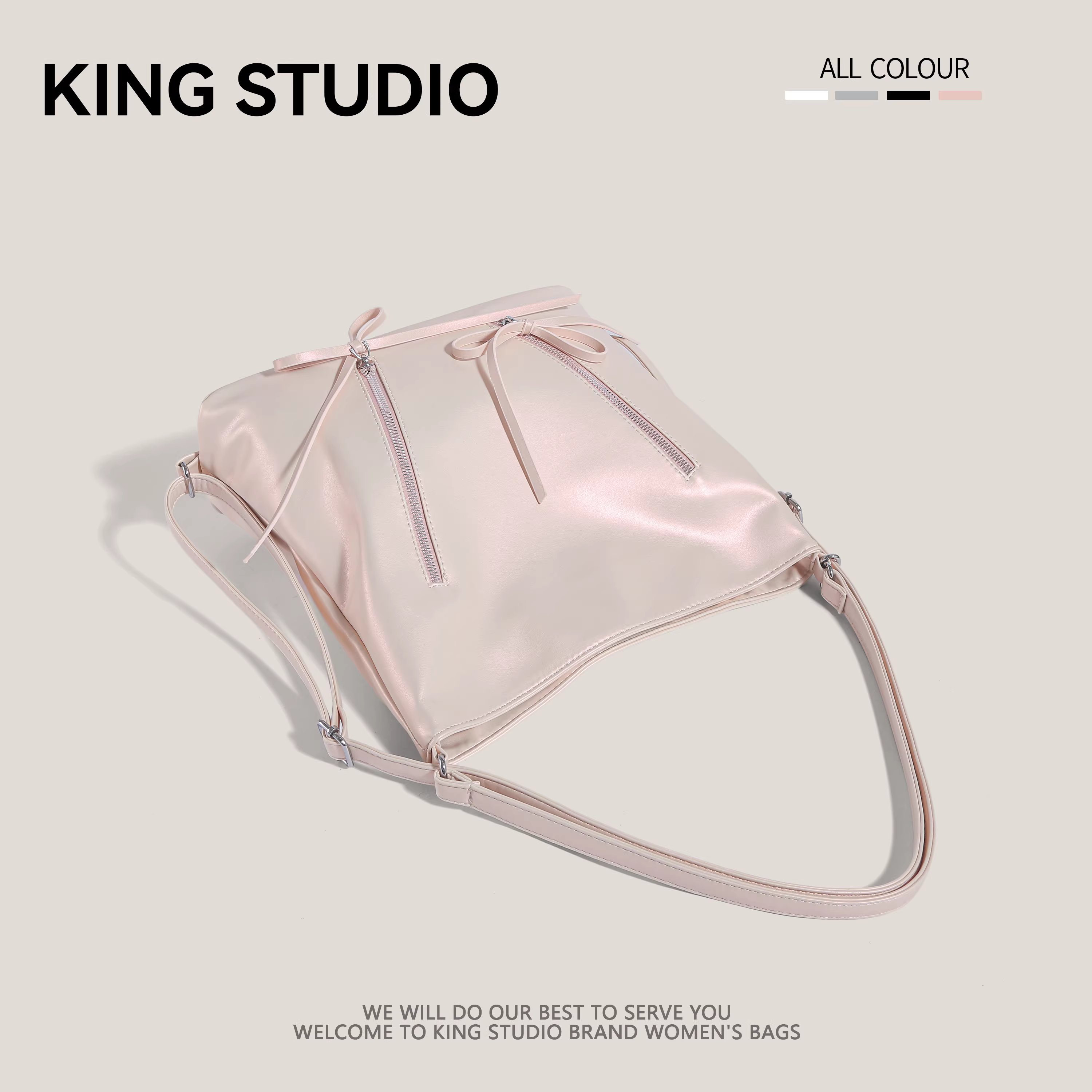 Túi đeo vai nữ kiểu nơ thời trang Hàn Quốc mới 2025, túi tote cỡ lớn, phong cách giản dị, dung tích lớn