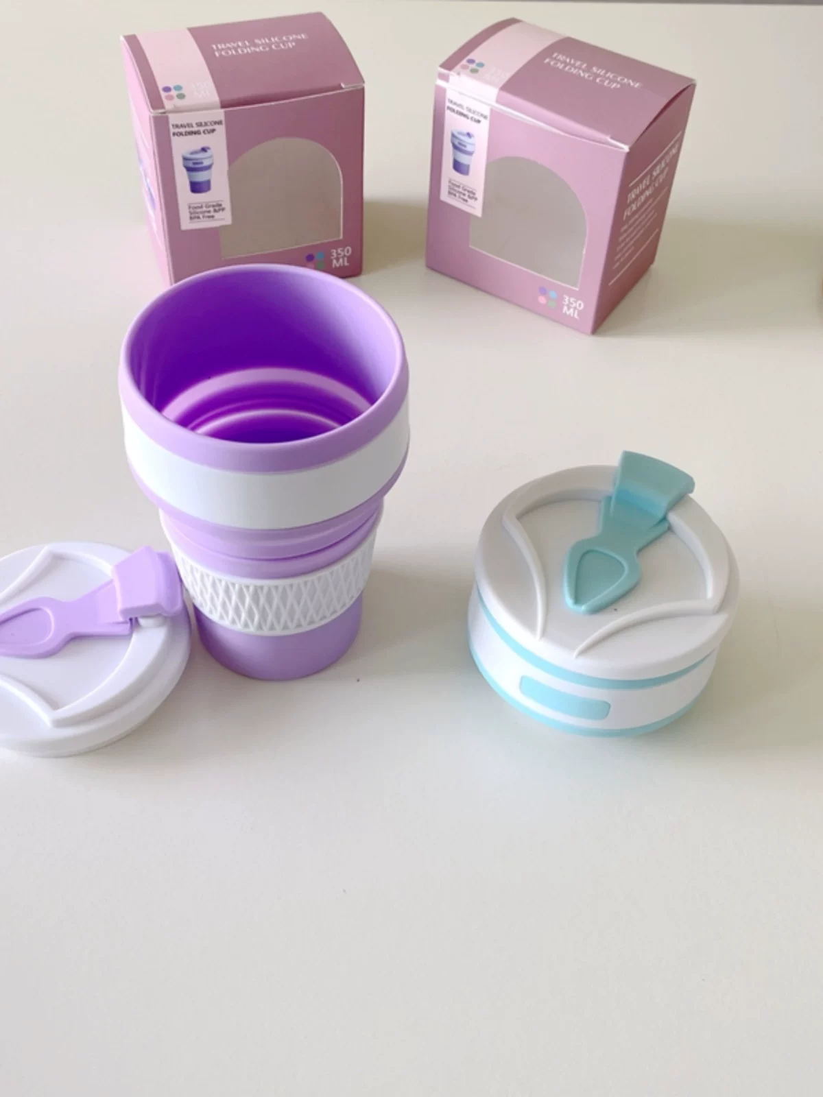 Đơn đặt hàng xuất khẩu: Cốc nước silicone có thể gập lại, cốc đựng nước súc miệng mini có thể gập lại, di động, có thể thu gọn, chịu nhiệt độ cao.